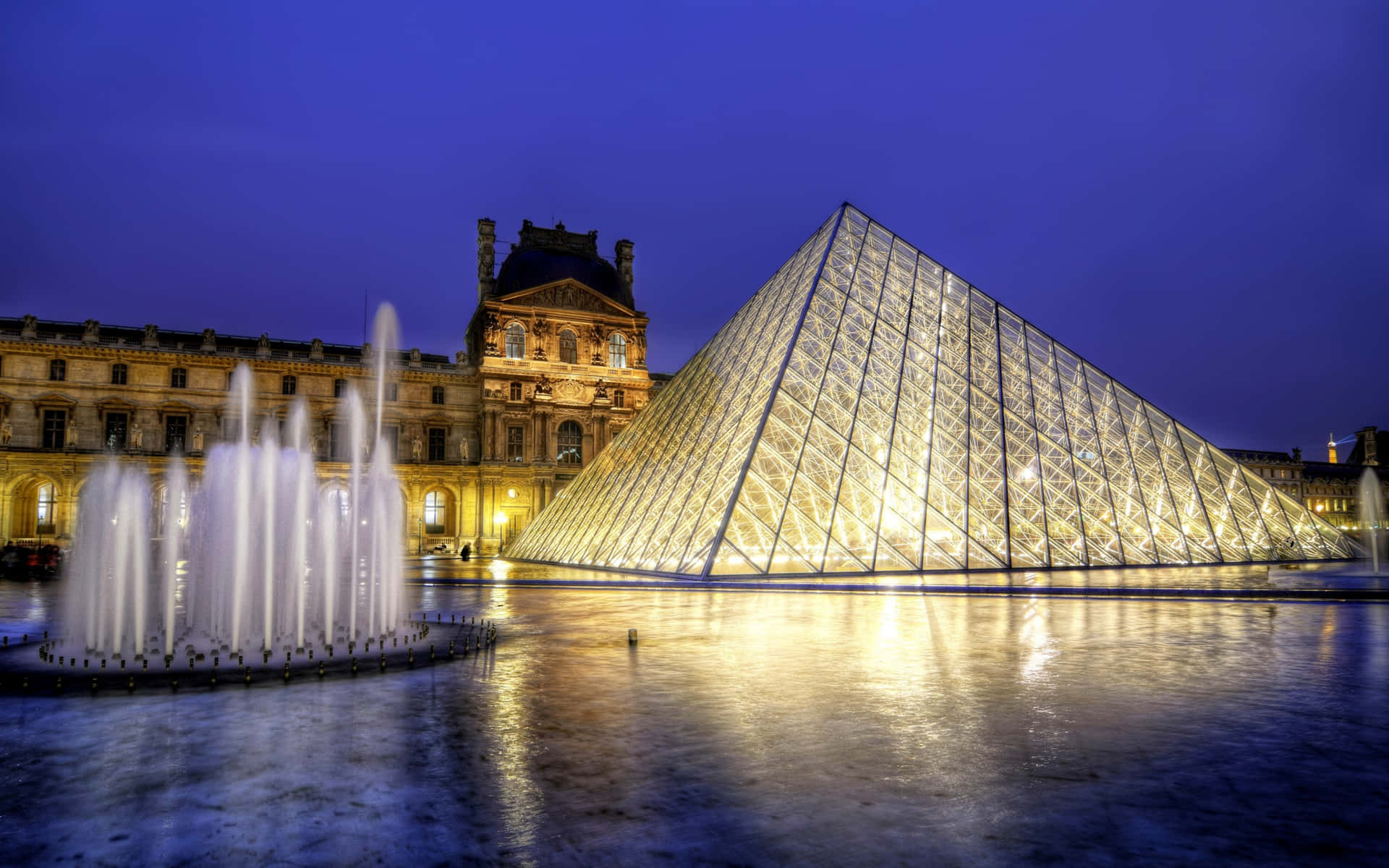 Louvre Museum Fountain