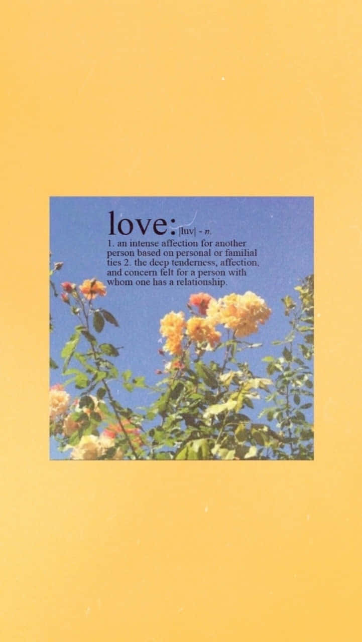 Love - A Yellow Card With A Quote On It