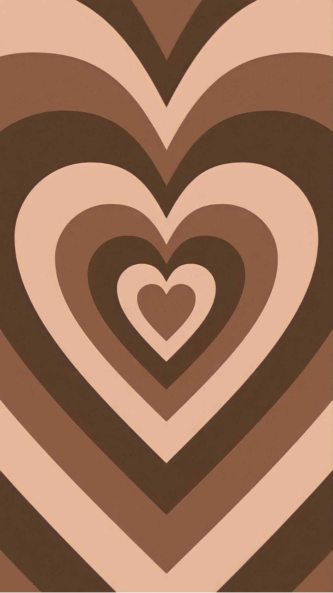 Love Aesthetic Brown Hearts