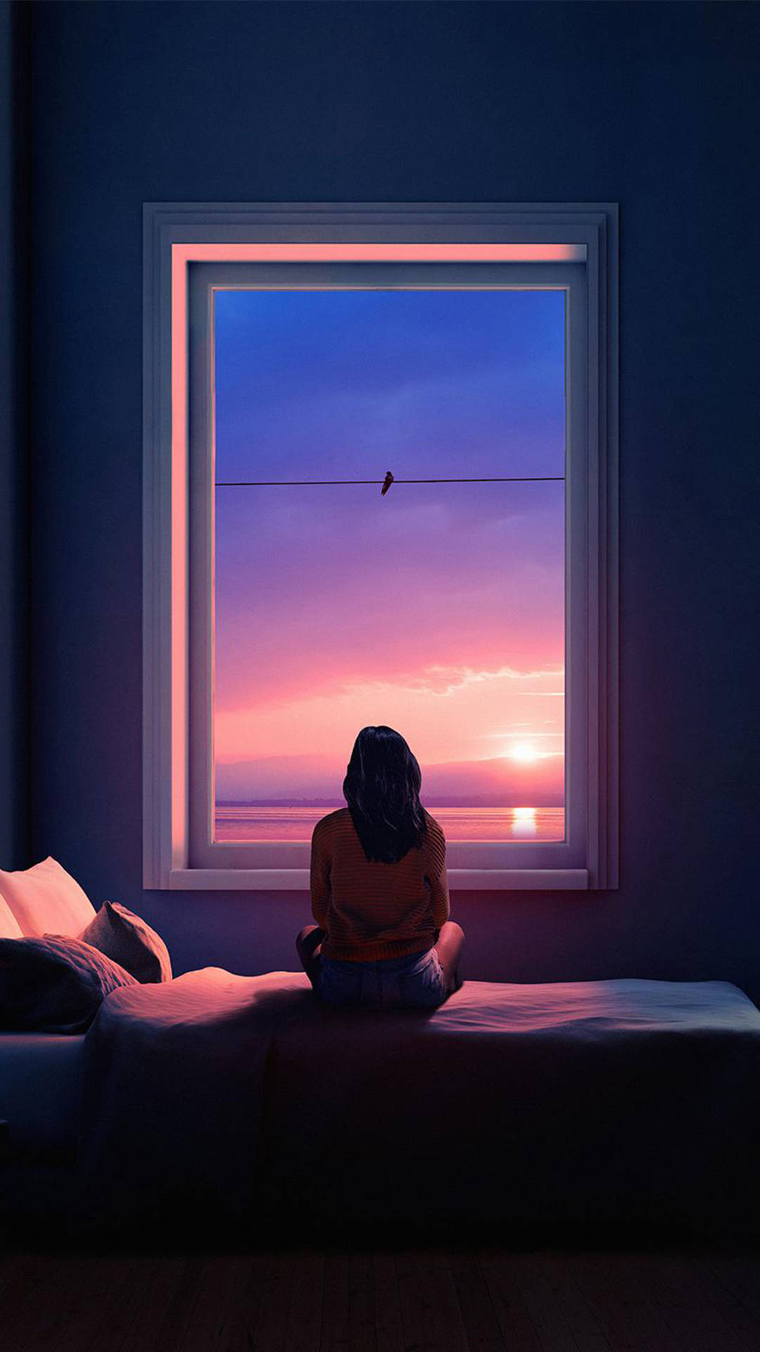 Love Alone Watching Sunset