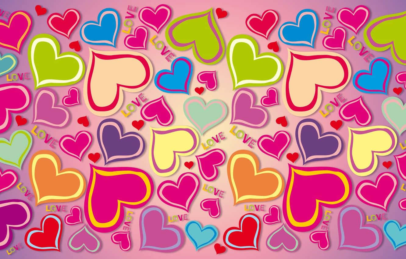 Love And Happiness In All Colors Background