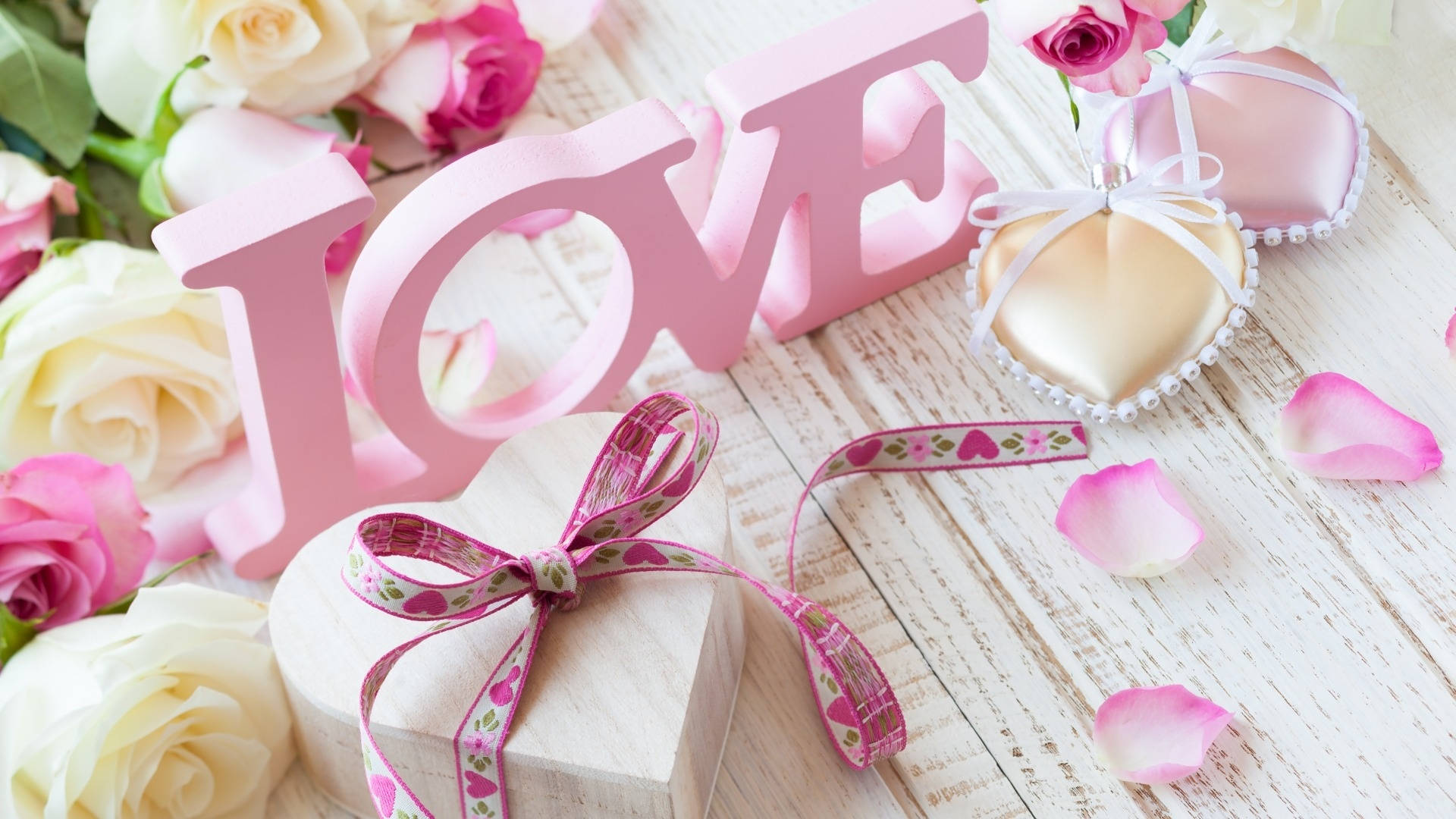 Love And Hearts Wedding Decoration Background