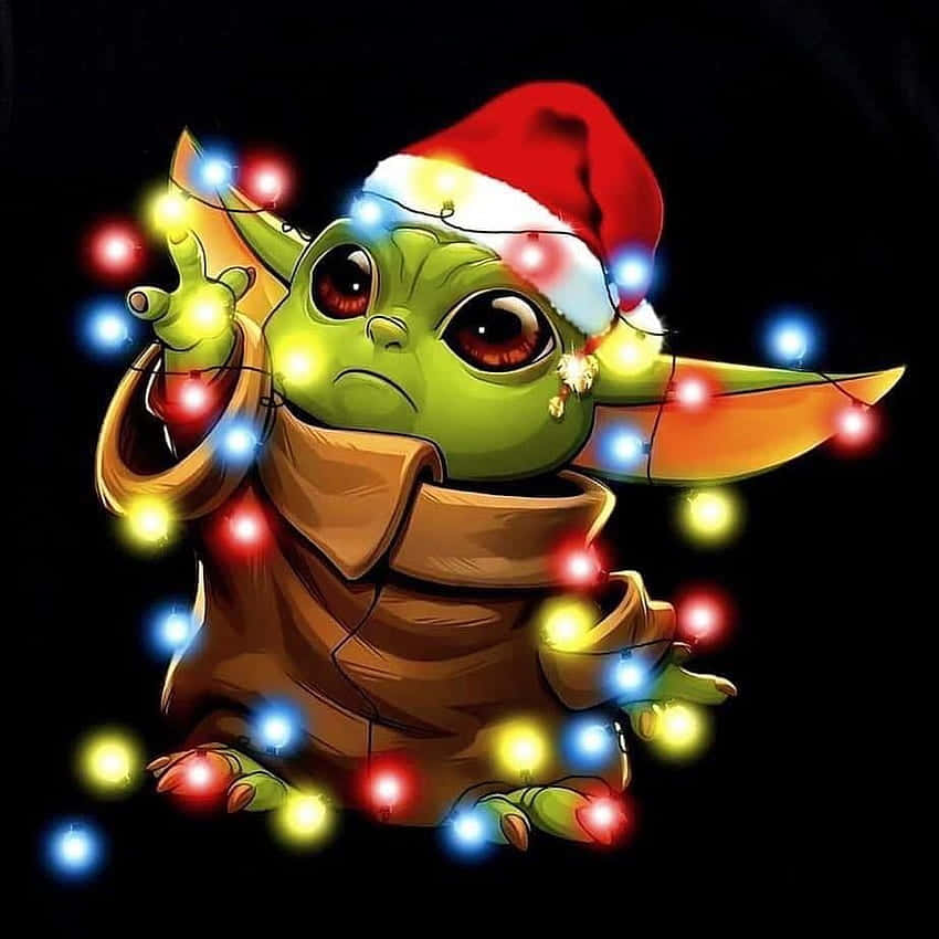 Love And Joy! Baby Yoda Celebrates Christmas! Background