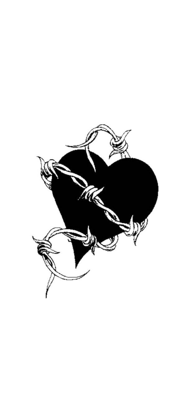 Love Black And White Barbed Wire Background