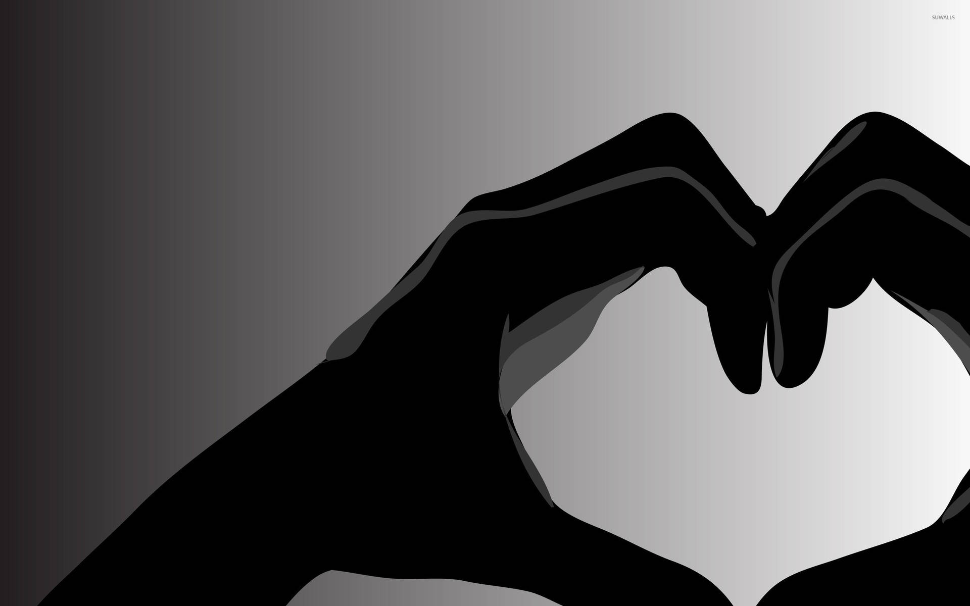 Love Black And White Heart Hand Background
