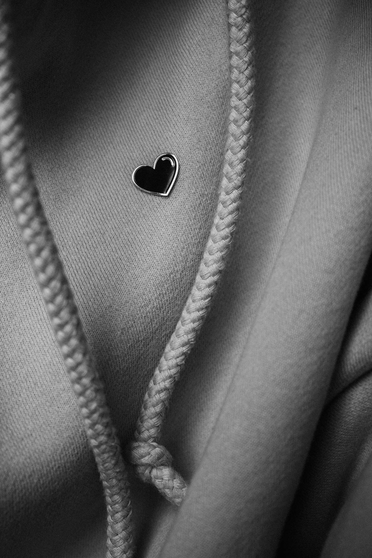 Love Black And White Hoodie Pin Background