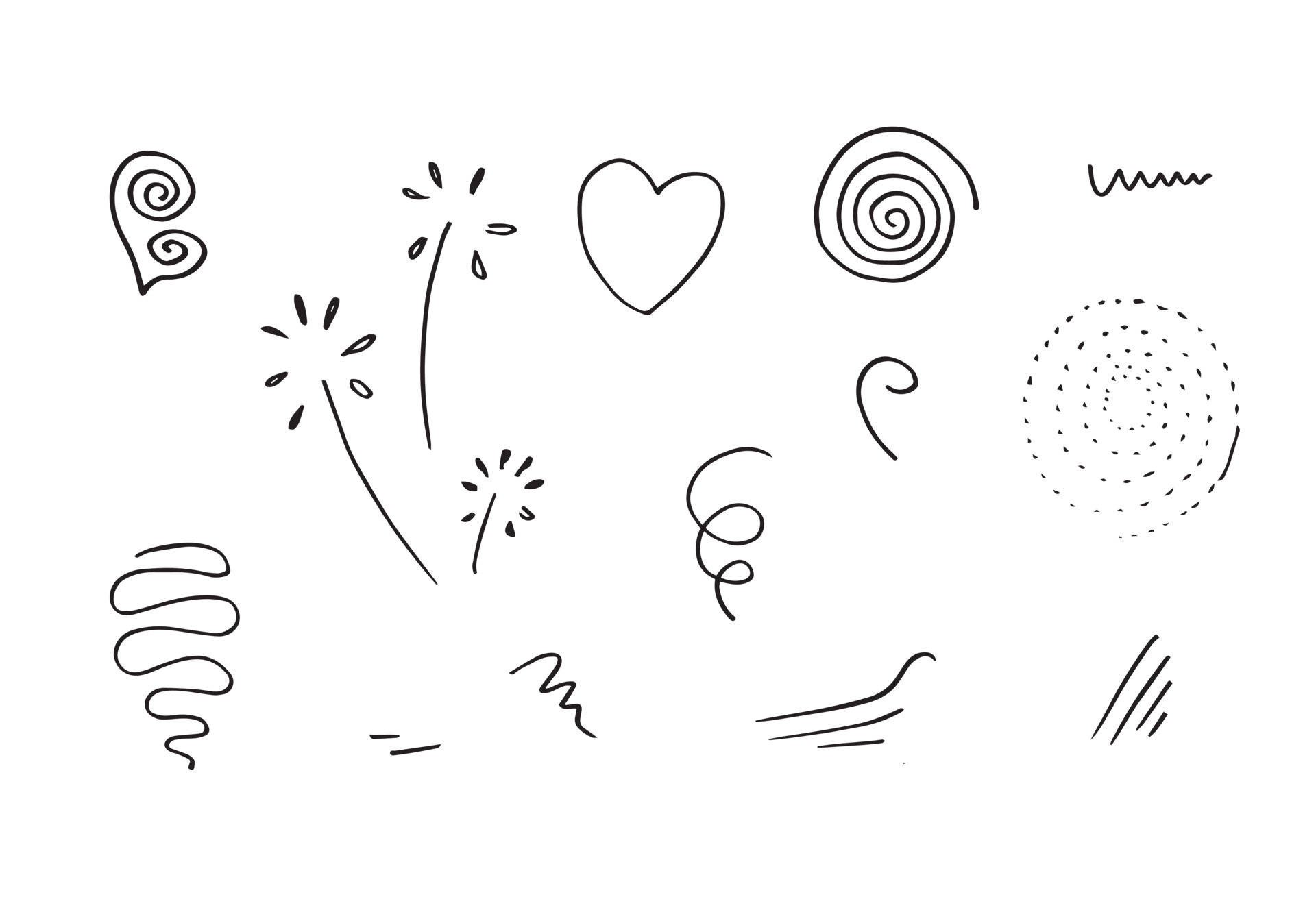 Love Black And White Random Doodles Background