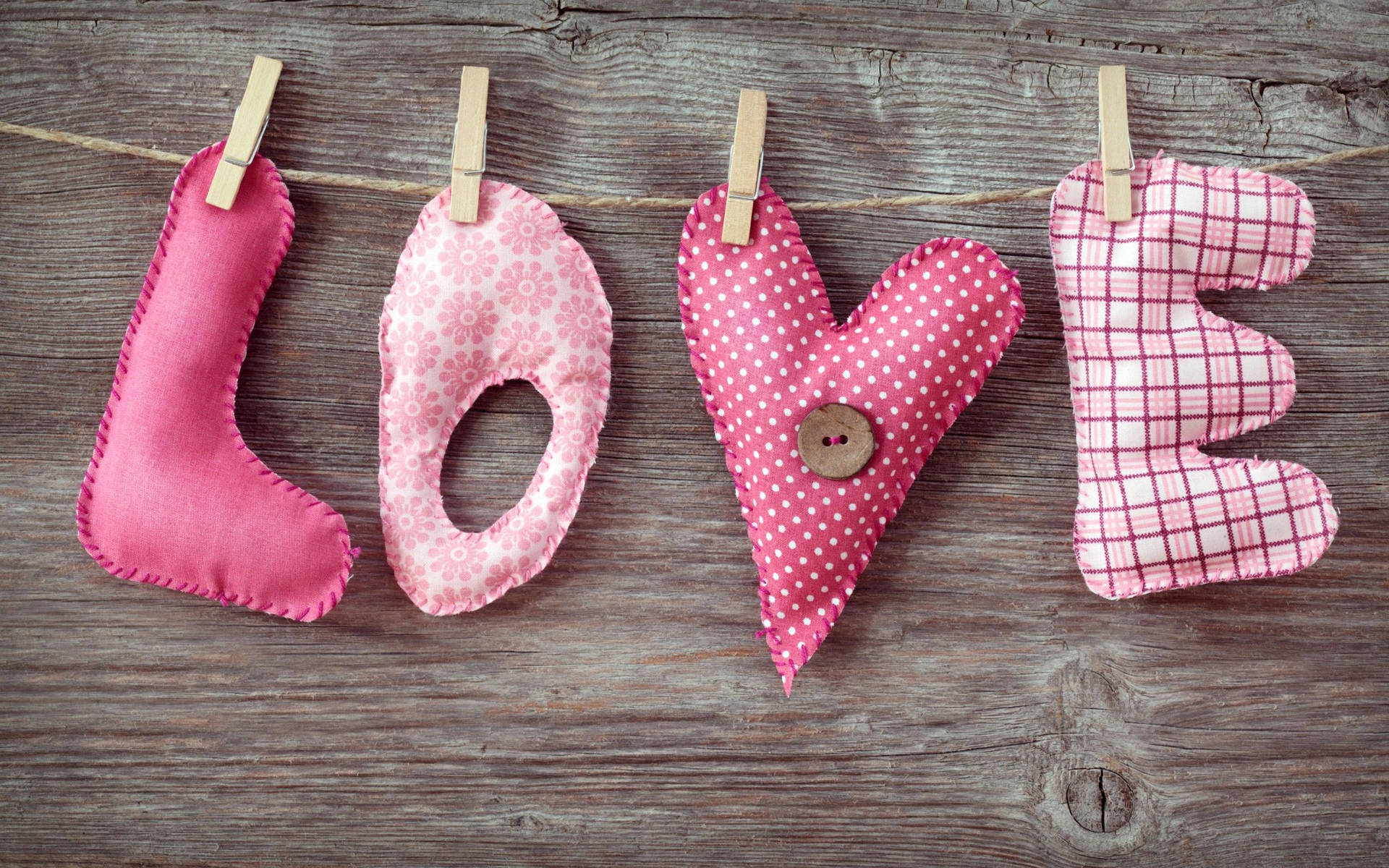 Love Craft Hearts Valentines Day Desktop Background