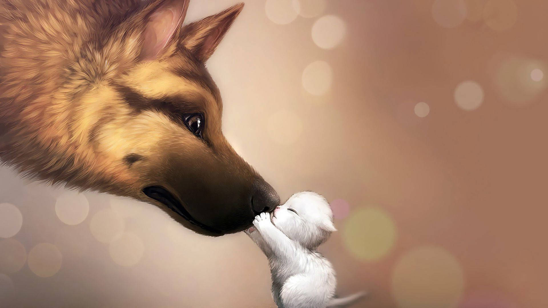 Love Dog Art Background