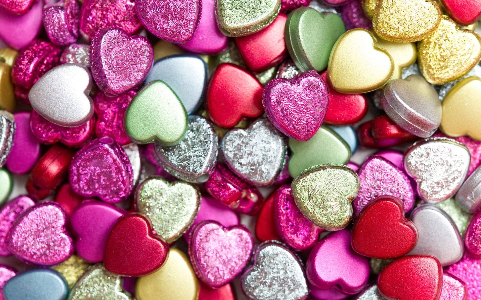 Love Heart Candies Background