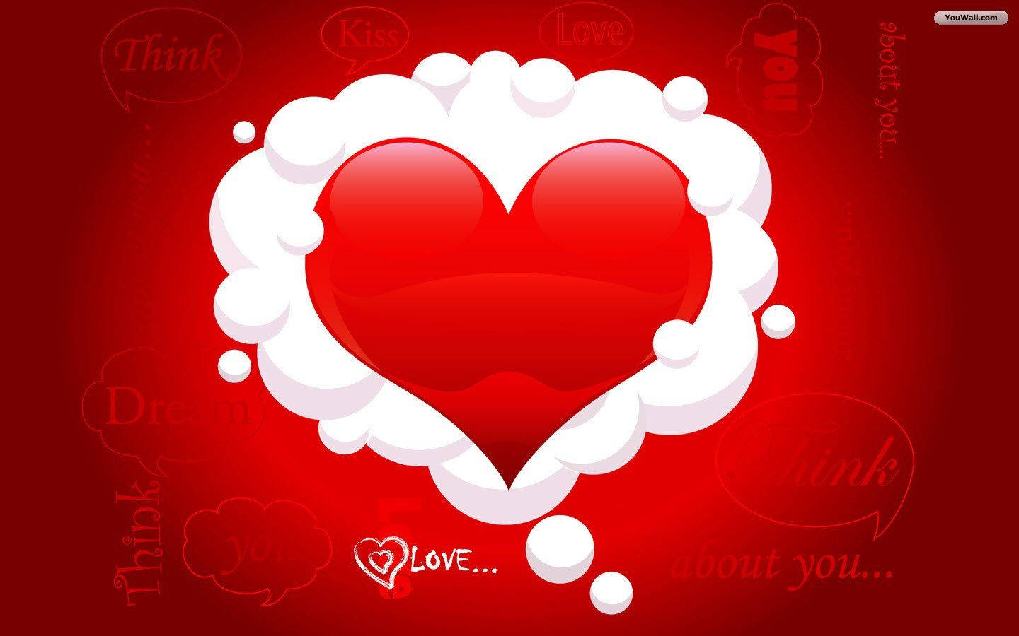 Love Heart Cloud Background