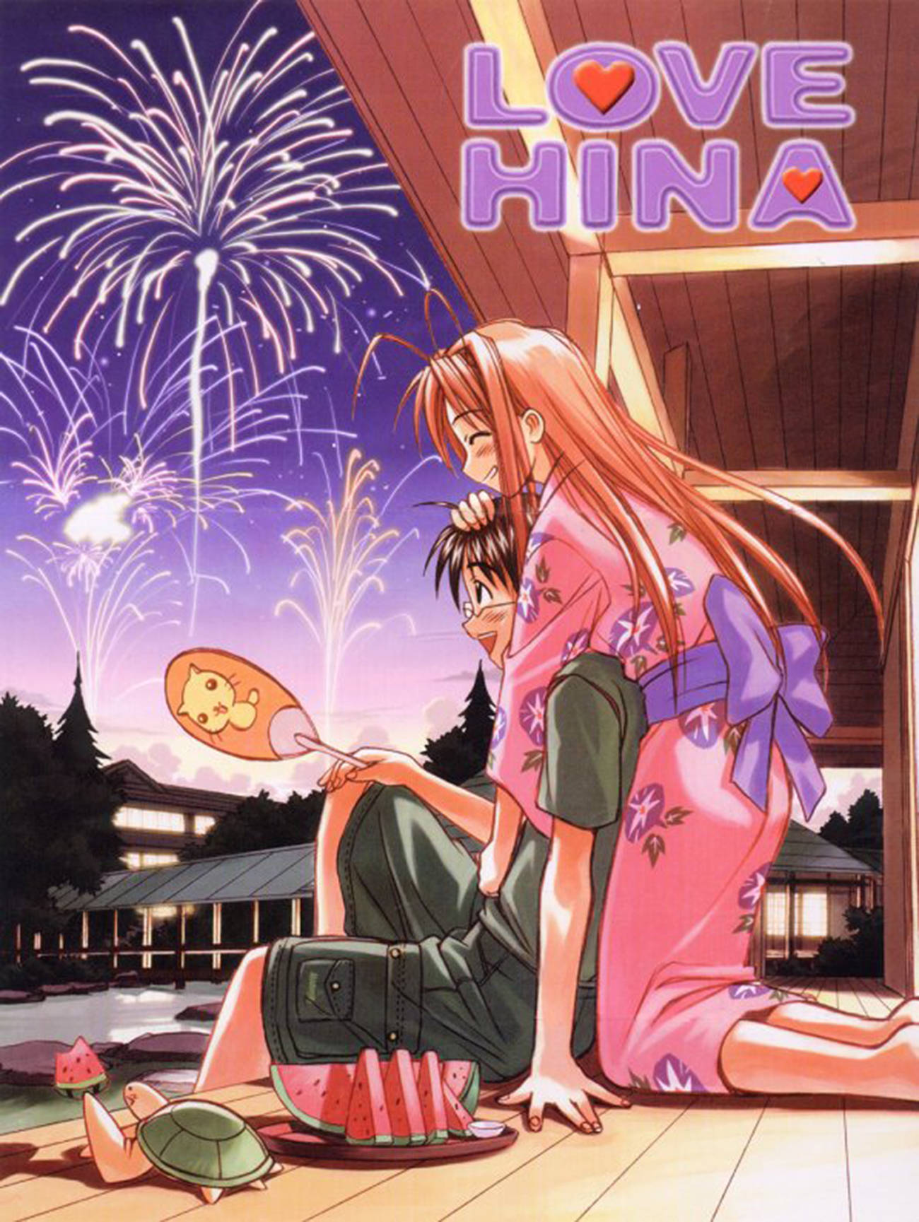 Love Hina Fireworks Art Background