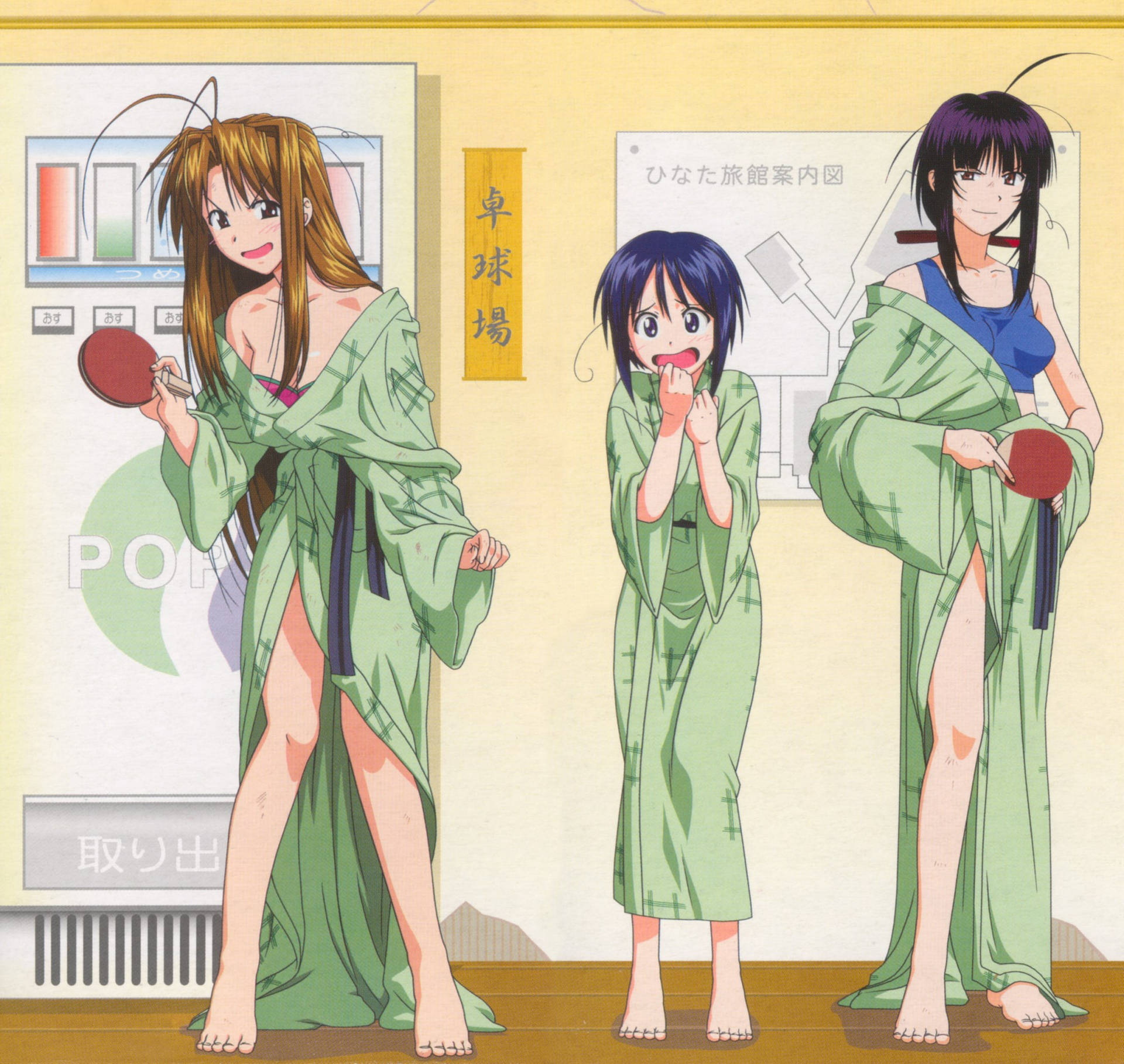 Love Hina Table Tennis Background