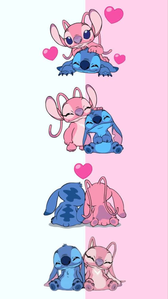 Love Is In The Air With Adorable Stitch! Background