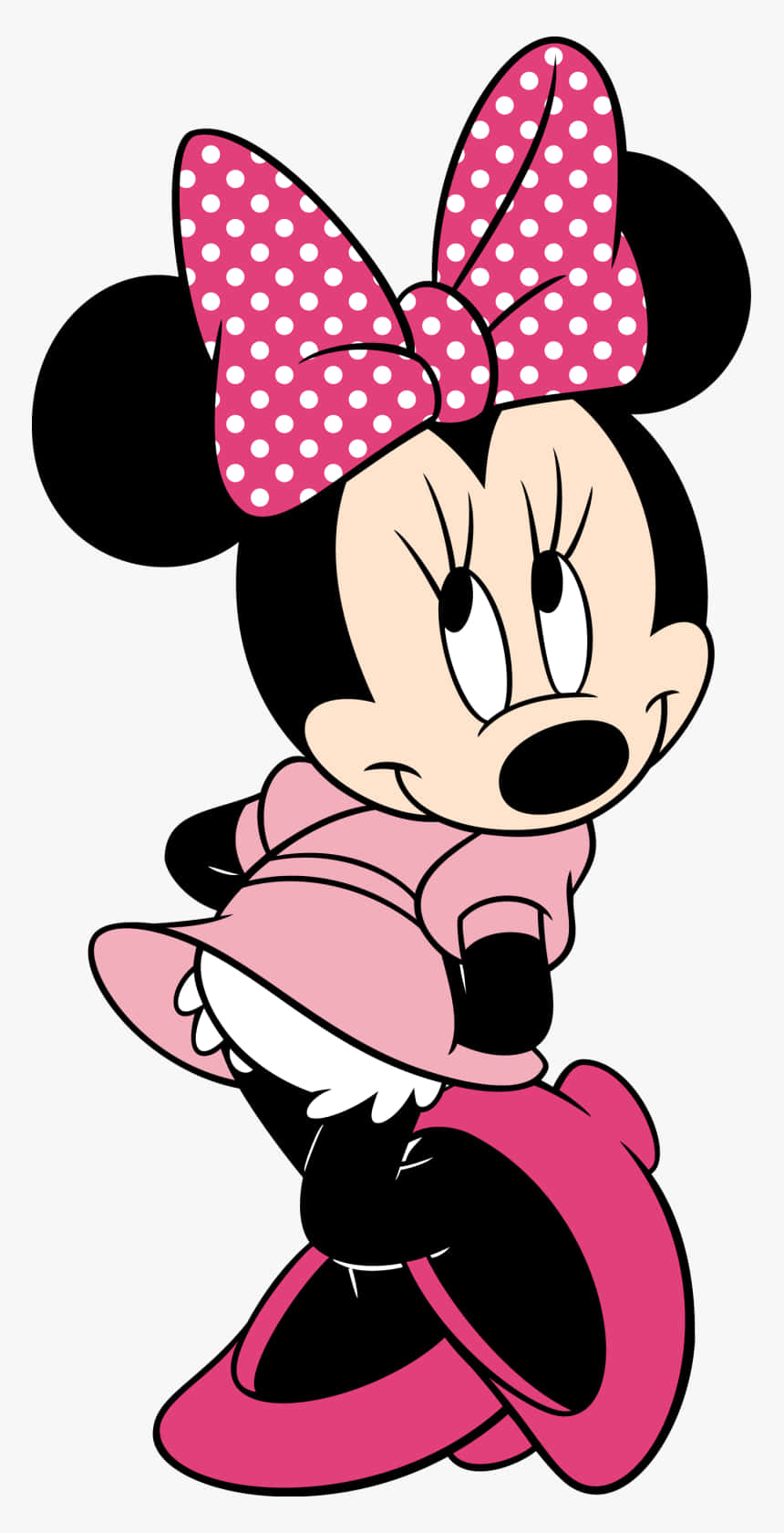 Love Is In The Air With Minnie Mouse In Pink Background