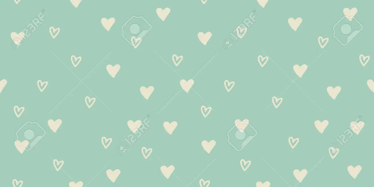 Love Is In The Air With Mint Green Hearts