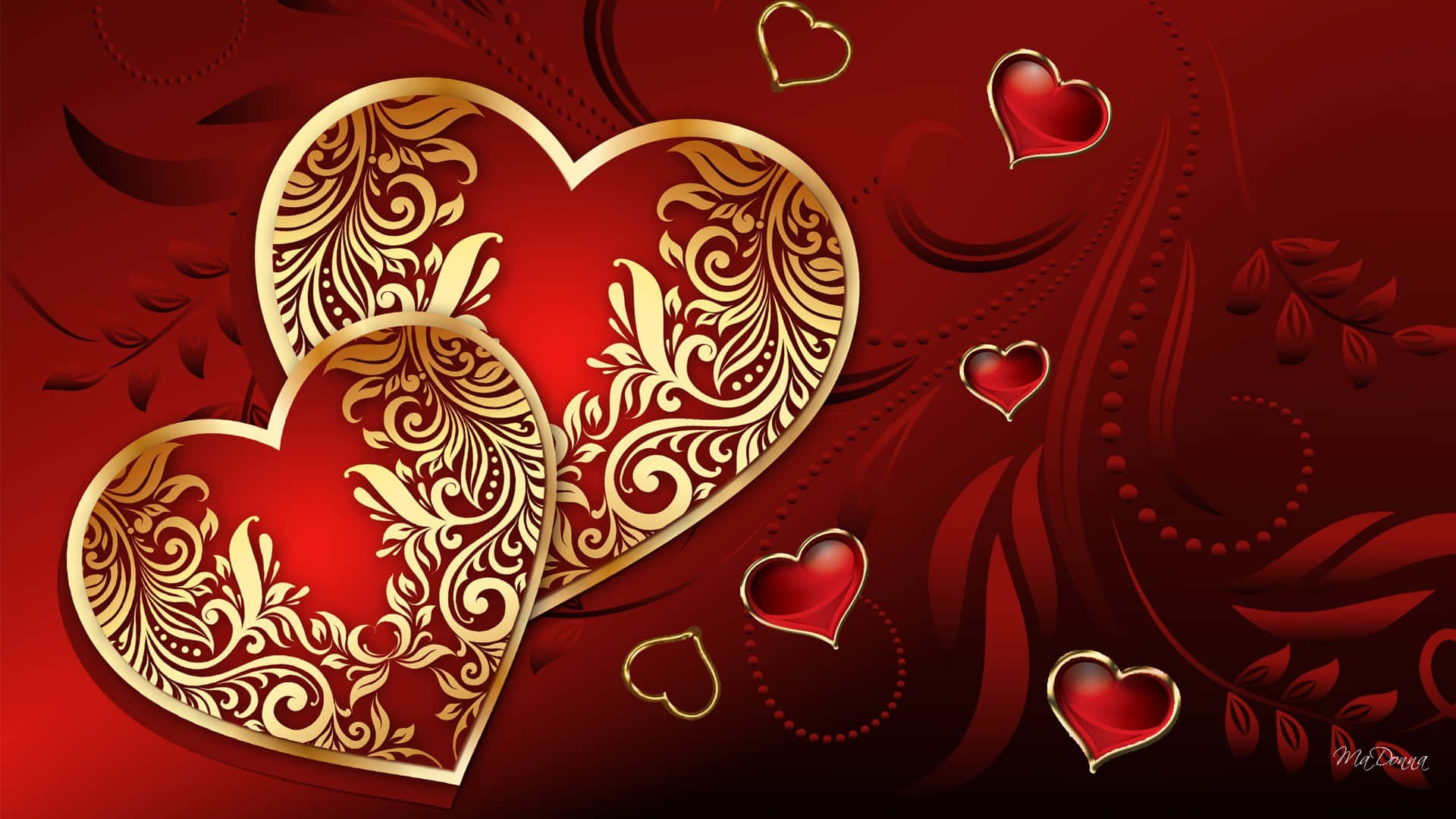 Love Is In The Air With This Beautiful Red Heart Background