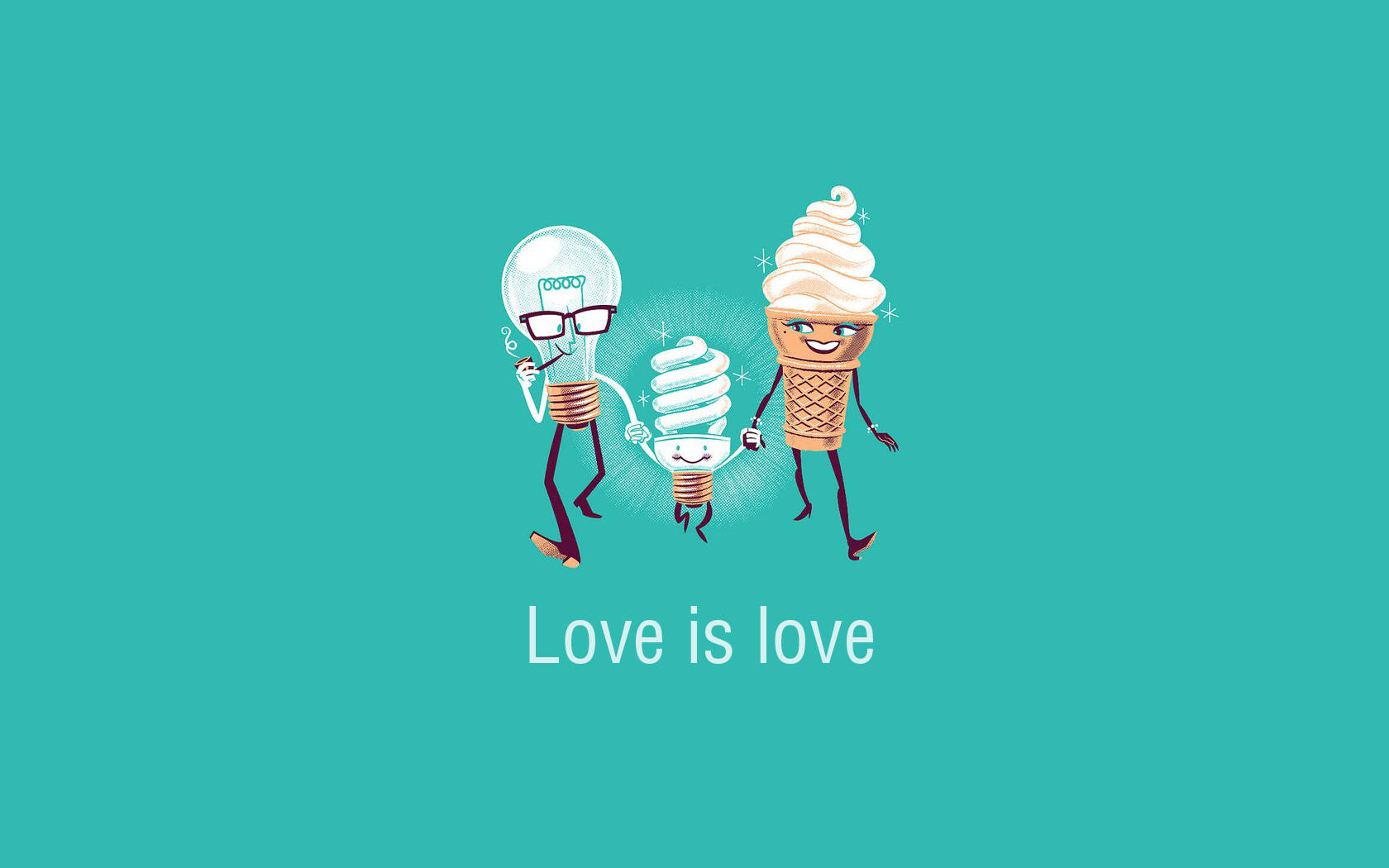Love Is Love Cartoon Characters Background