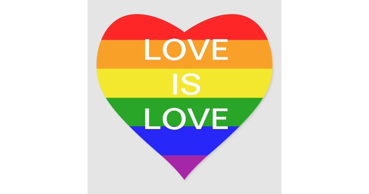 Love Is Love In Pride Heart Background