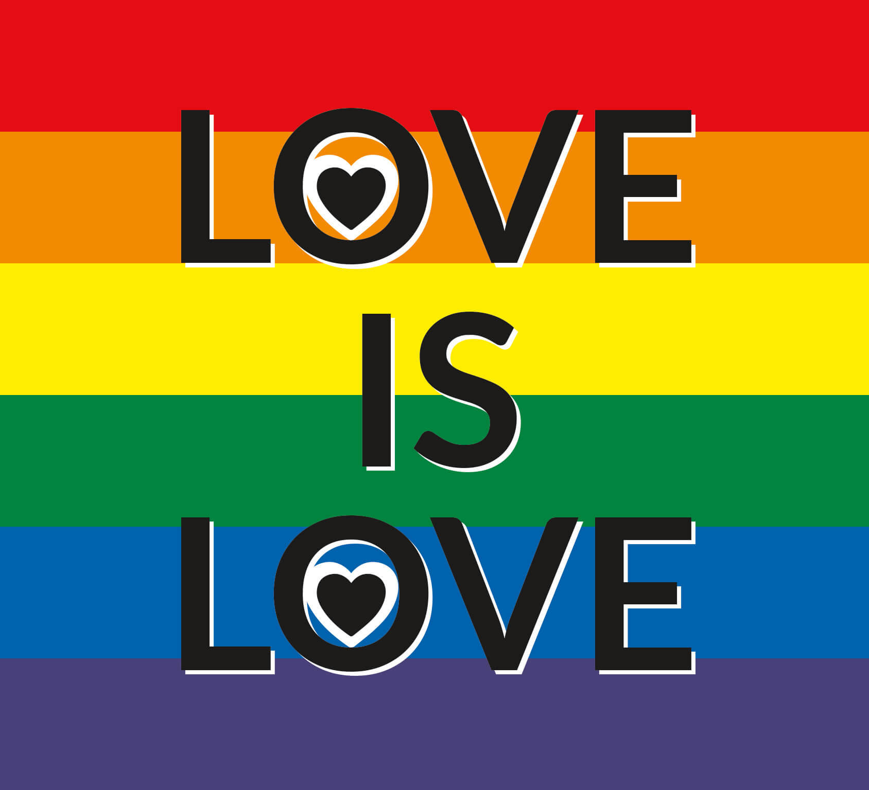 Love Is Love Rainbow Background