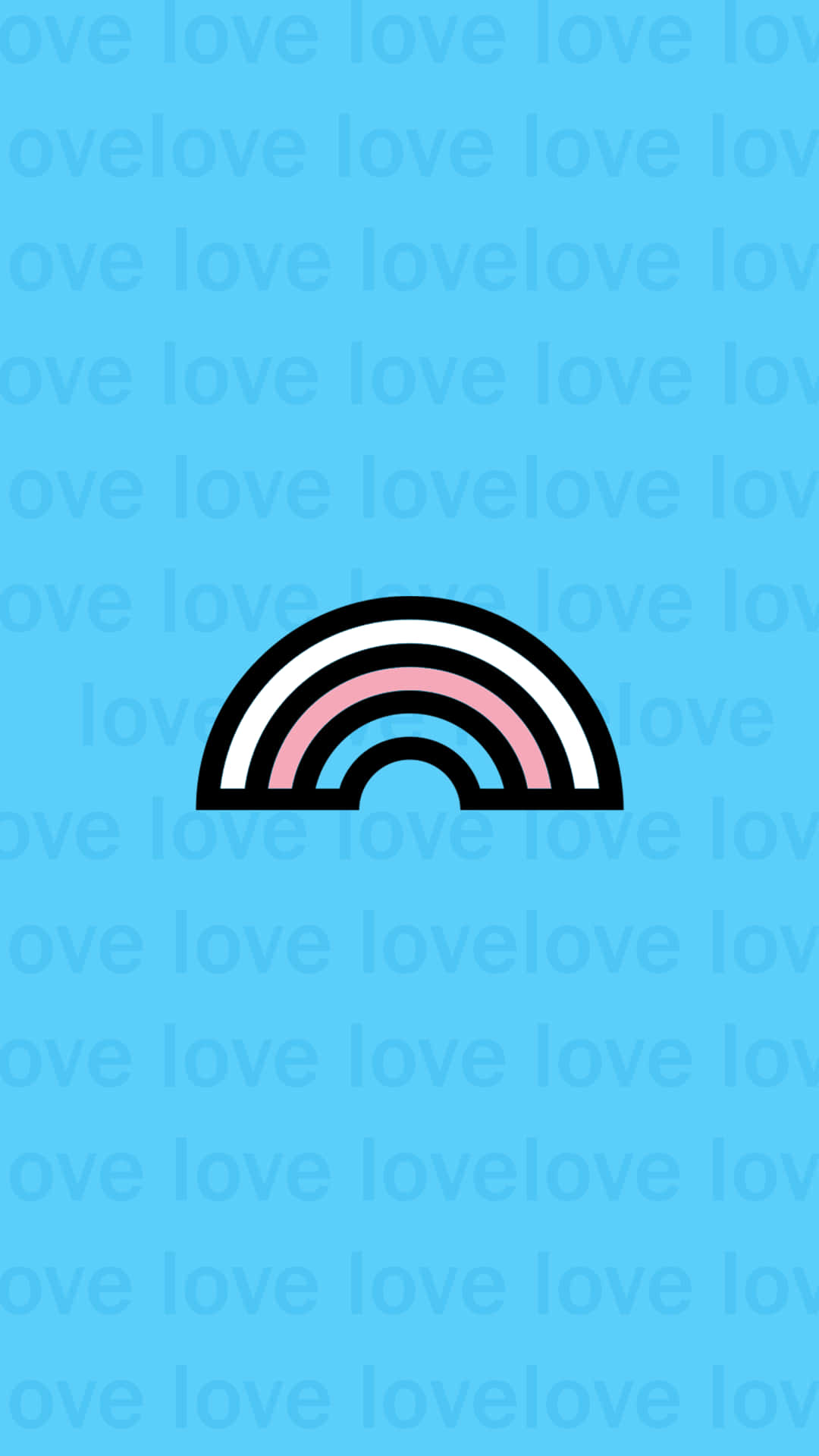 Love Love Love - Rainbow Sticker Background