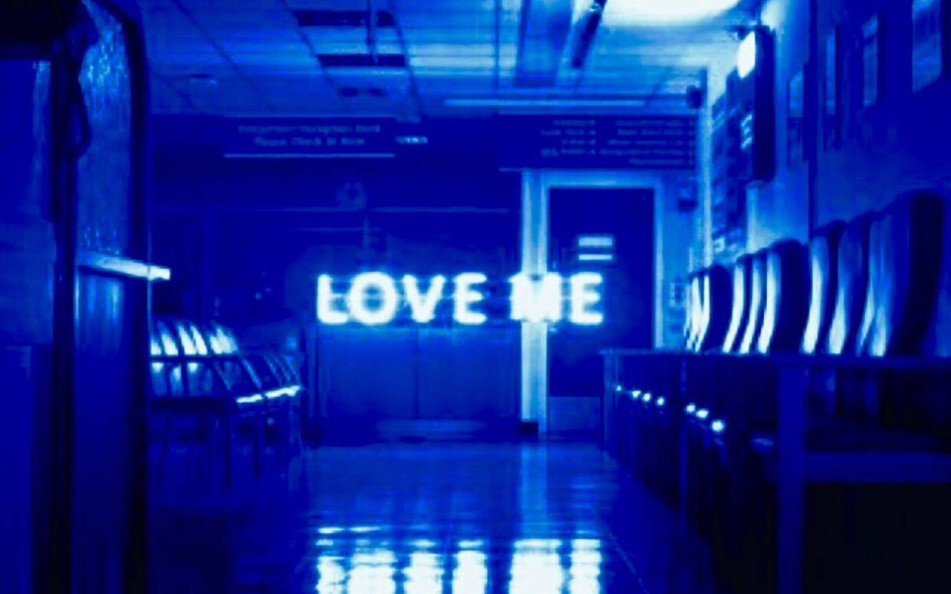 Love Me Blue Aesthetic Pc Background