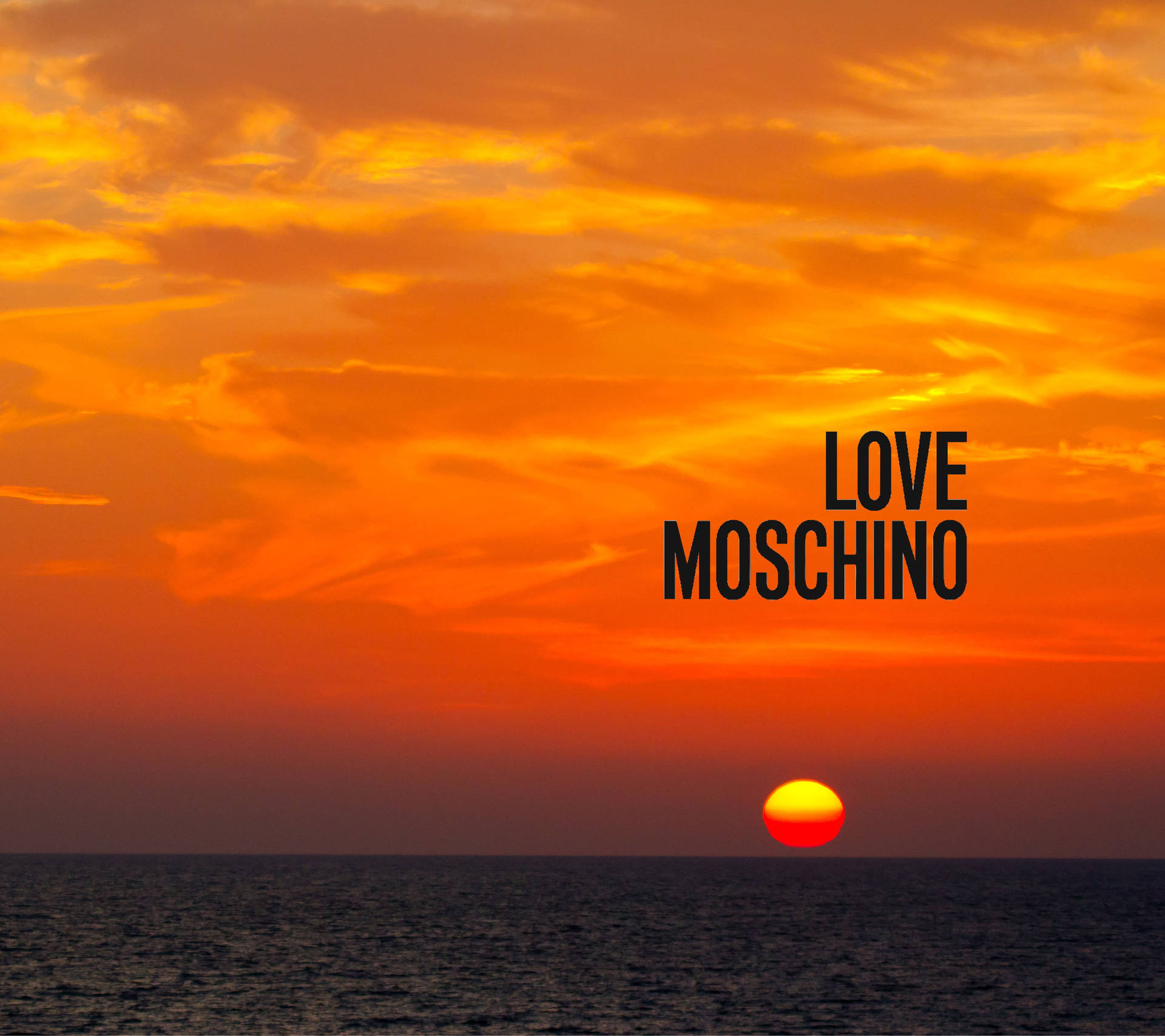 Love Moschino Sunset Background