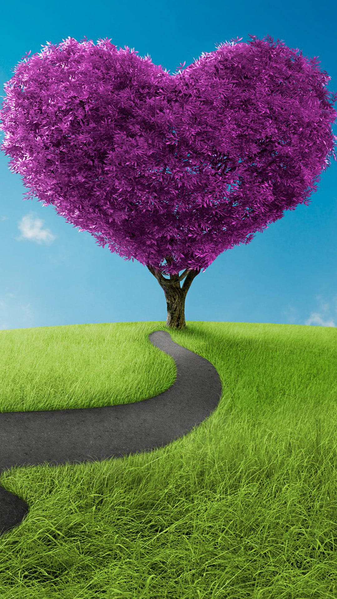 Love Nature With Purple Tree Background