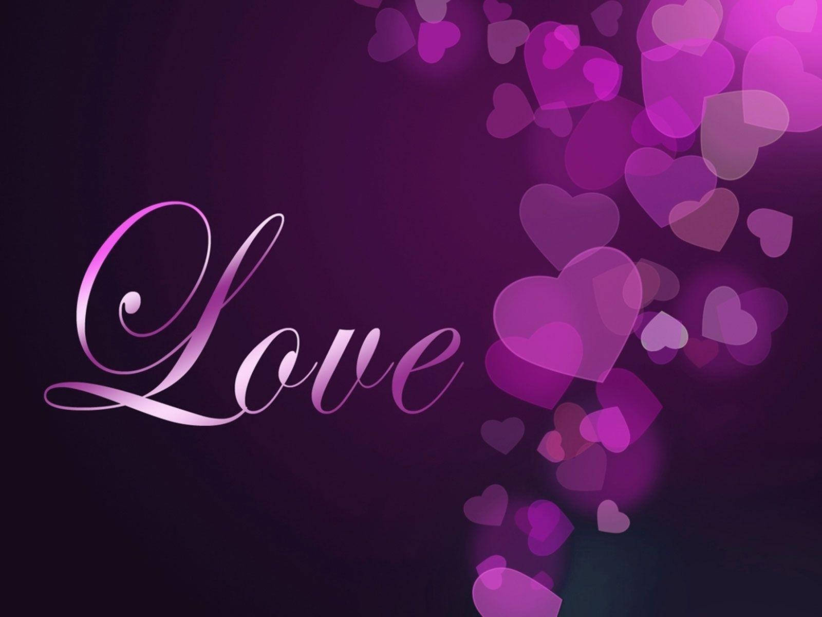 Love Purple Heart Desktop