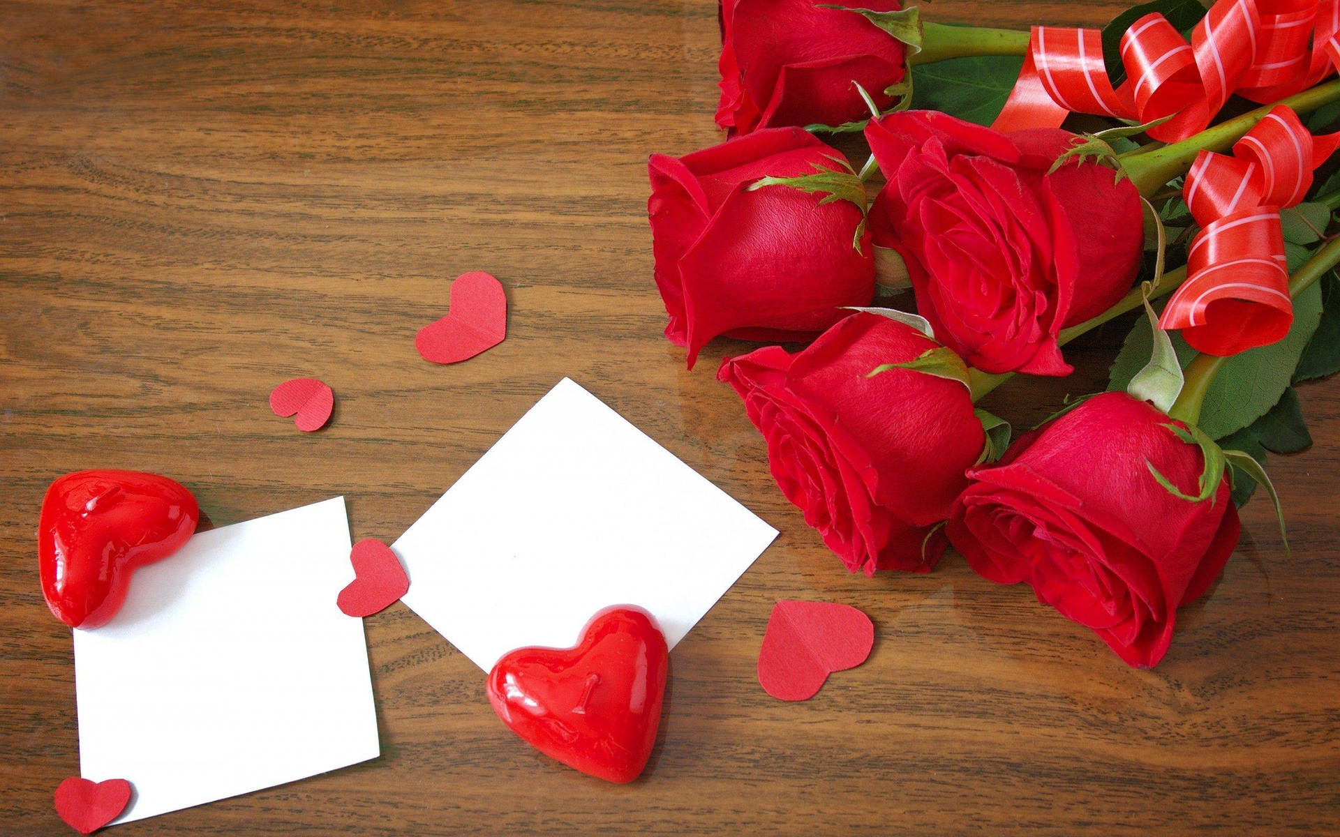 Love Rose Empty Cards Background