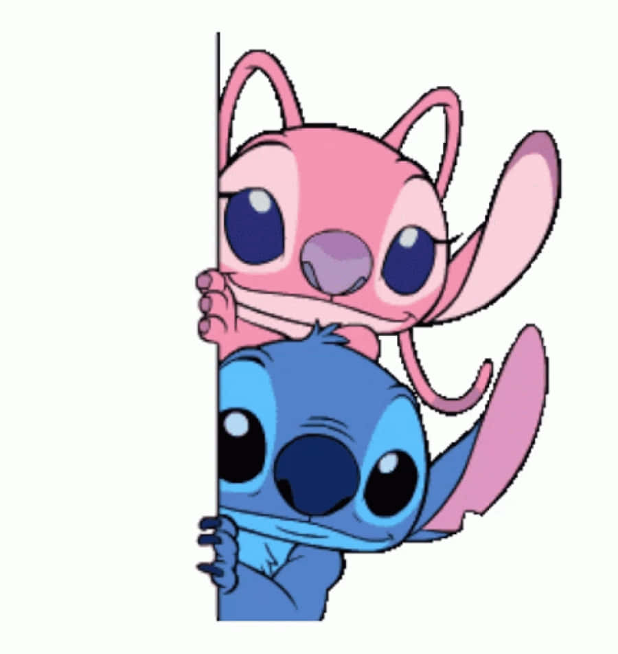 Love Stitch And Angel: A Heartwarming Embrace Background
