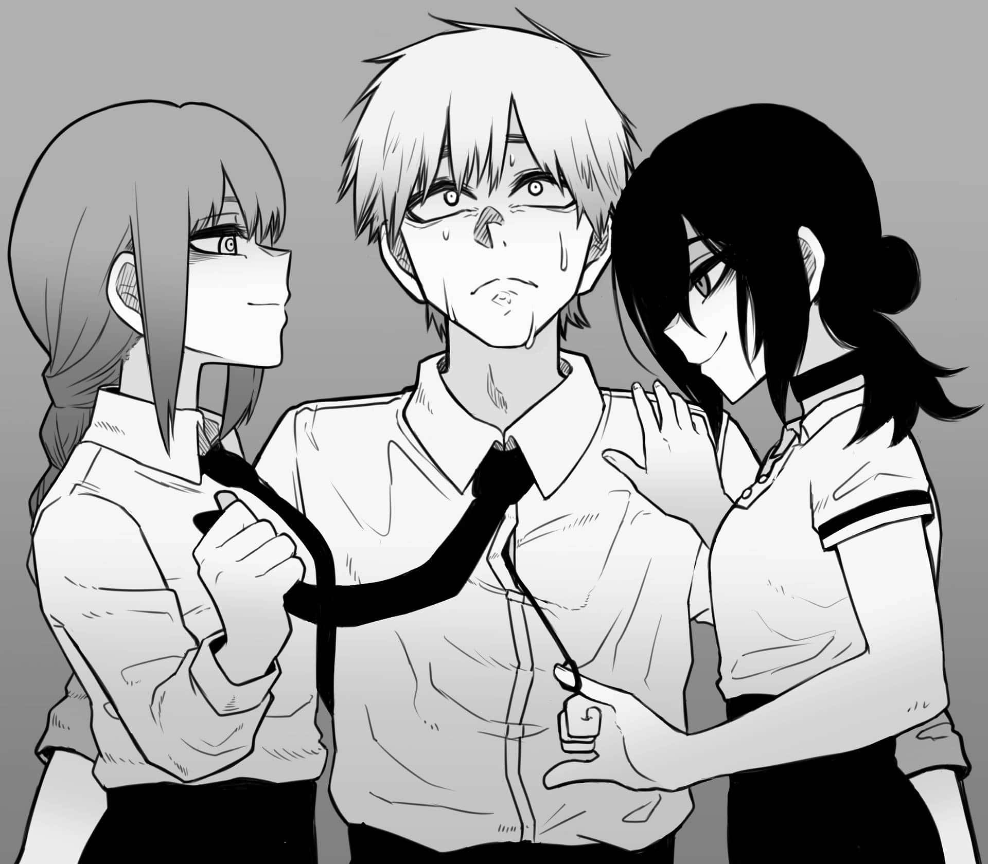 Love Triangle Chainsaw Man Pfp Background