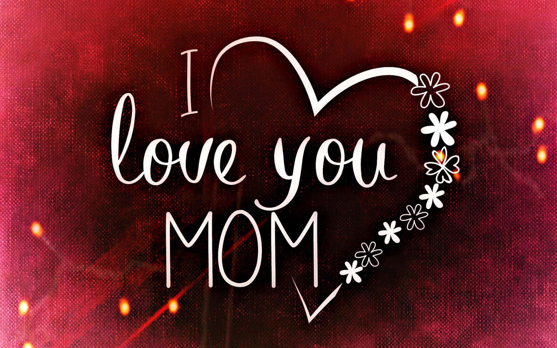 Love You Mom Heart Graphic Background