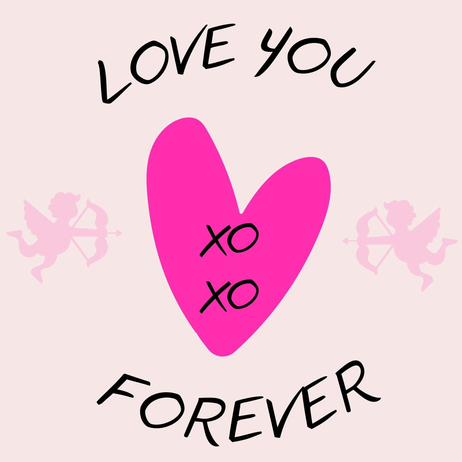 Love You Xoxo Forever Aesthetic Valentine's Day Background