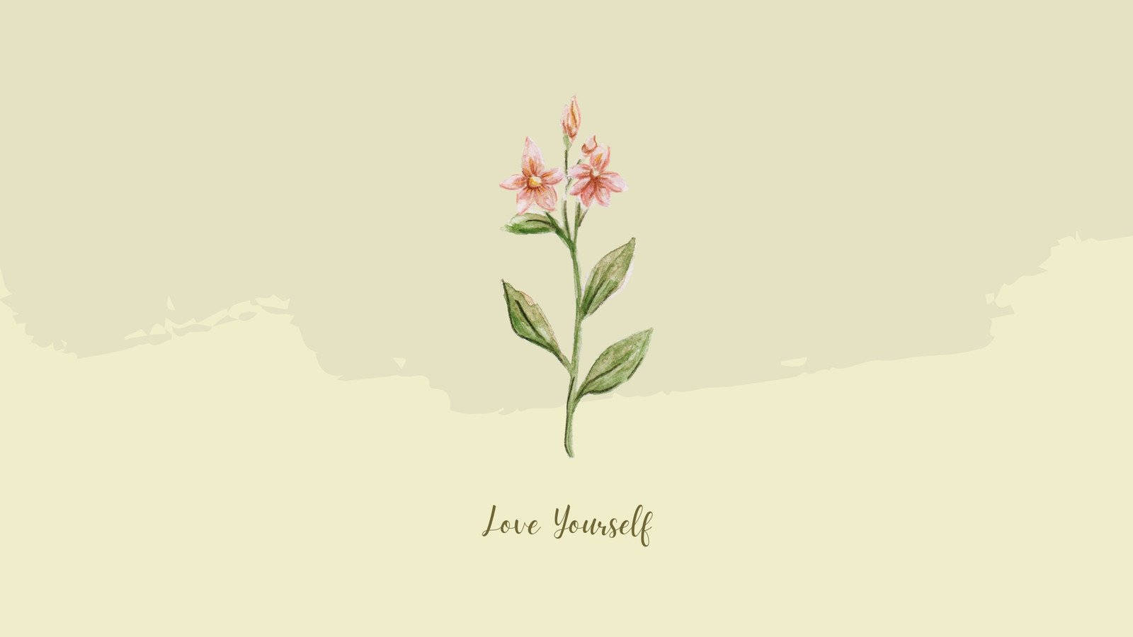 Love Yourself Spring Aesthetic Background