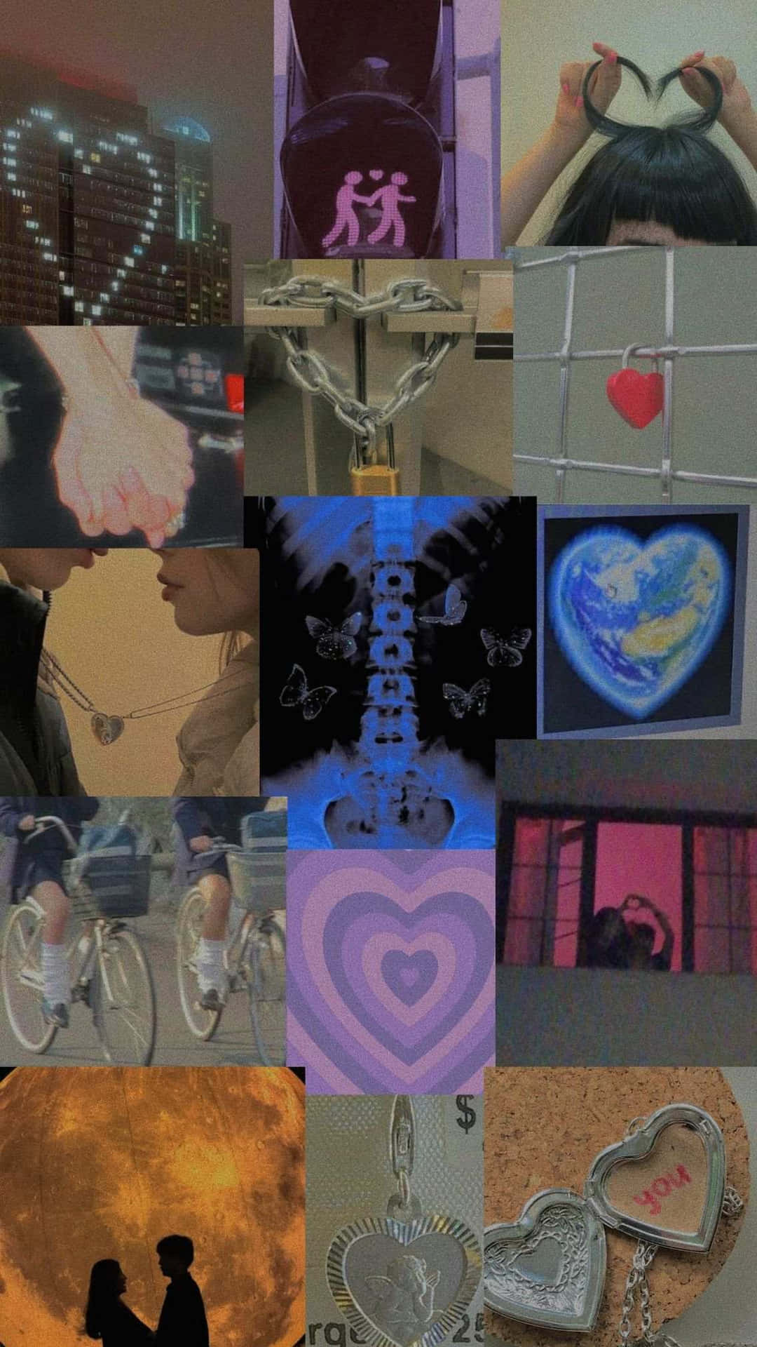 Lovecore Aesthetic Collage Background