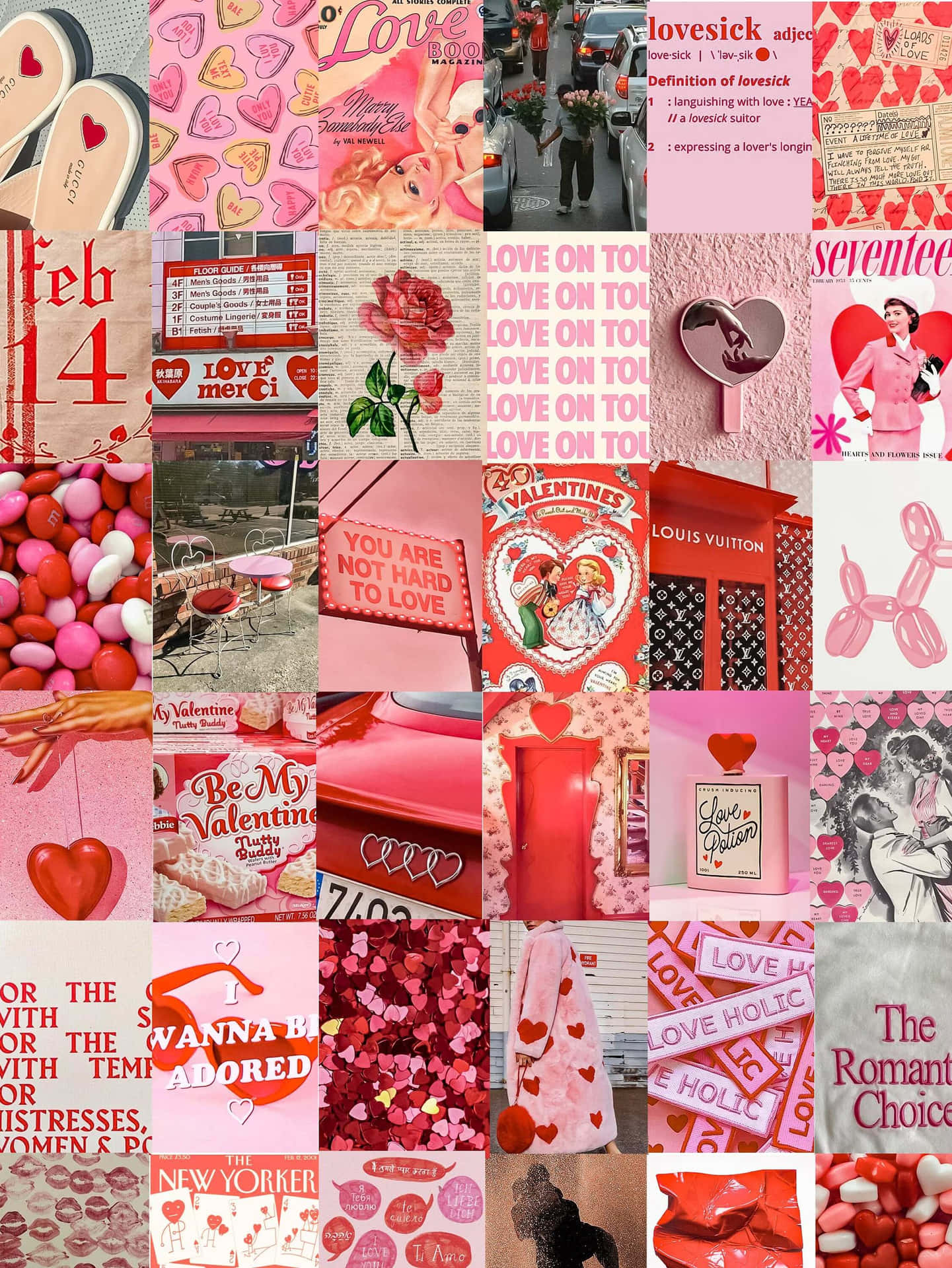 Lovecore Aesthetic Collage