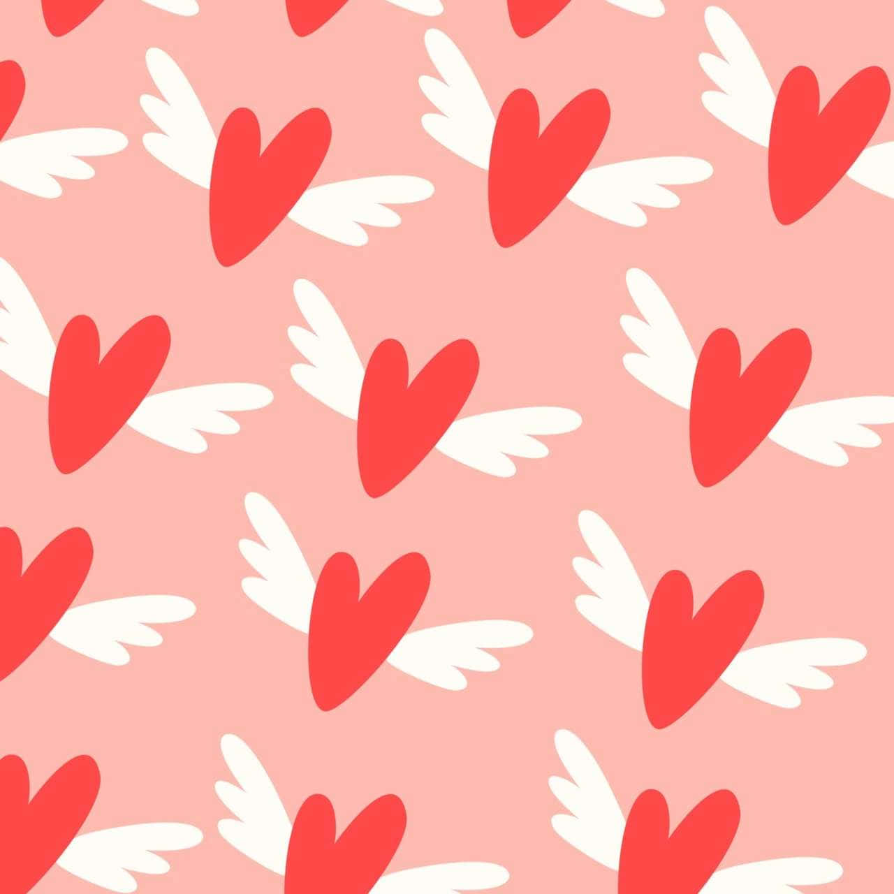 Lovecore Winged Hearts Pattern