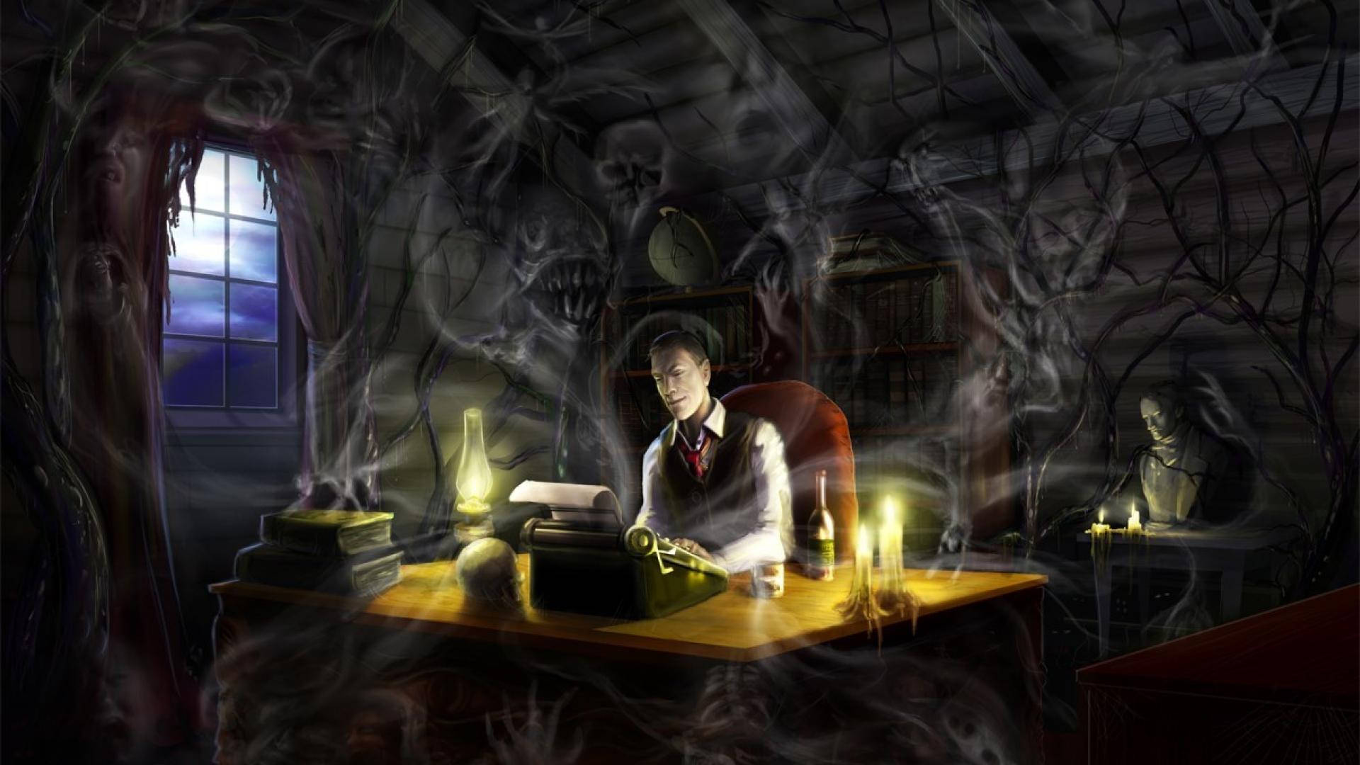 Lovecraft Writing Cthulhu Art Background