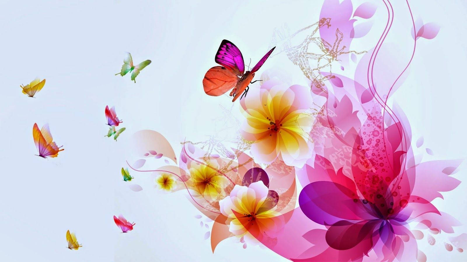 Lovely Butterfly Aesthetic Art Background