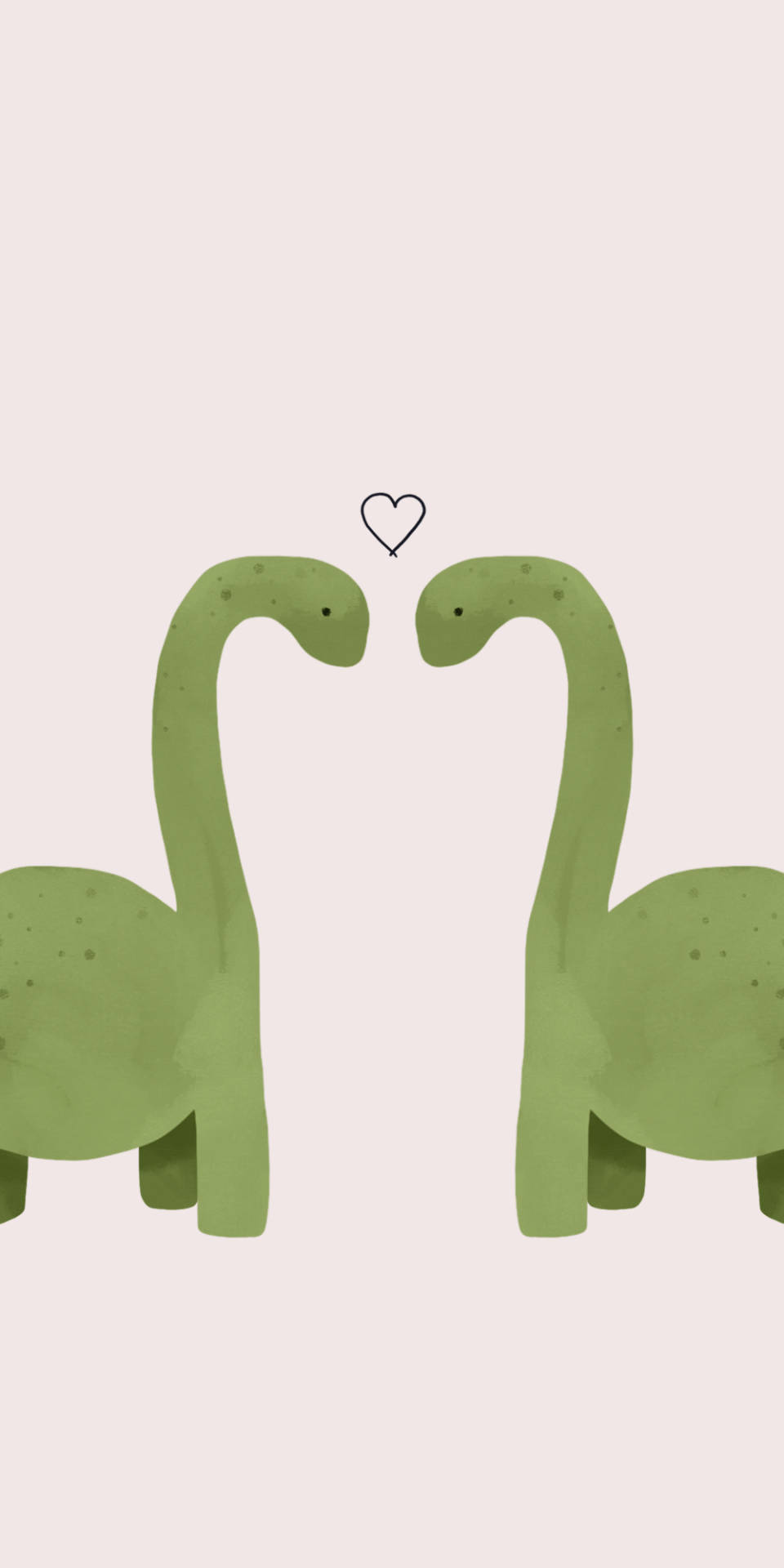 Lovely Couple Dino Kawaii Iphone Background