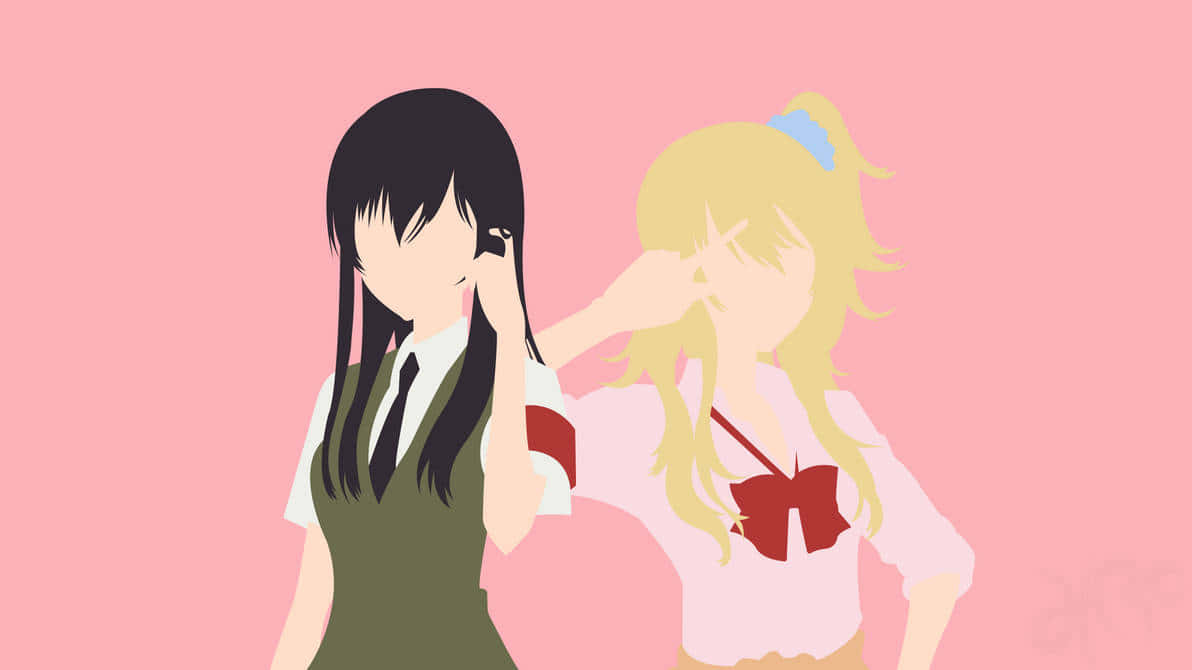 Lovely Girl Couple Citrus Anime Background