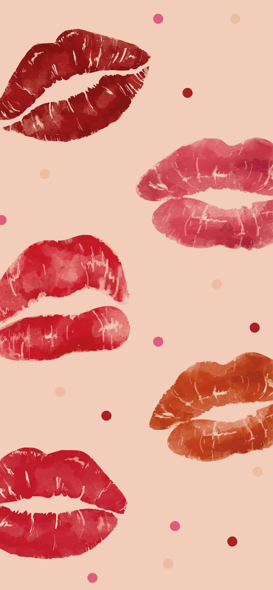 Lovely Girl Lipstick Aesthetic Valentine's Day Background