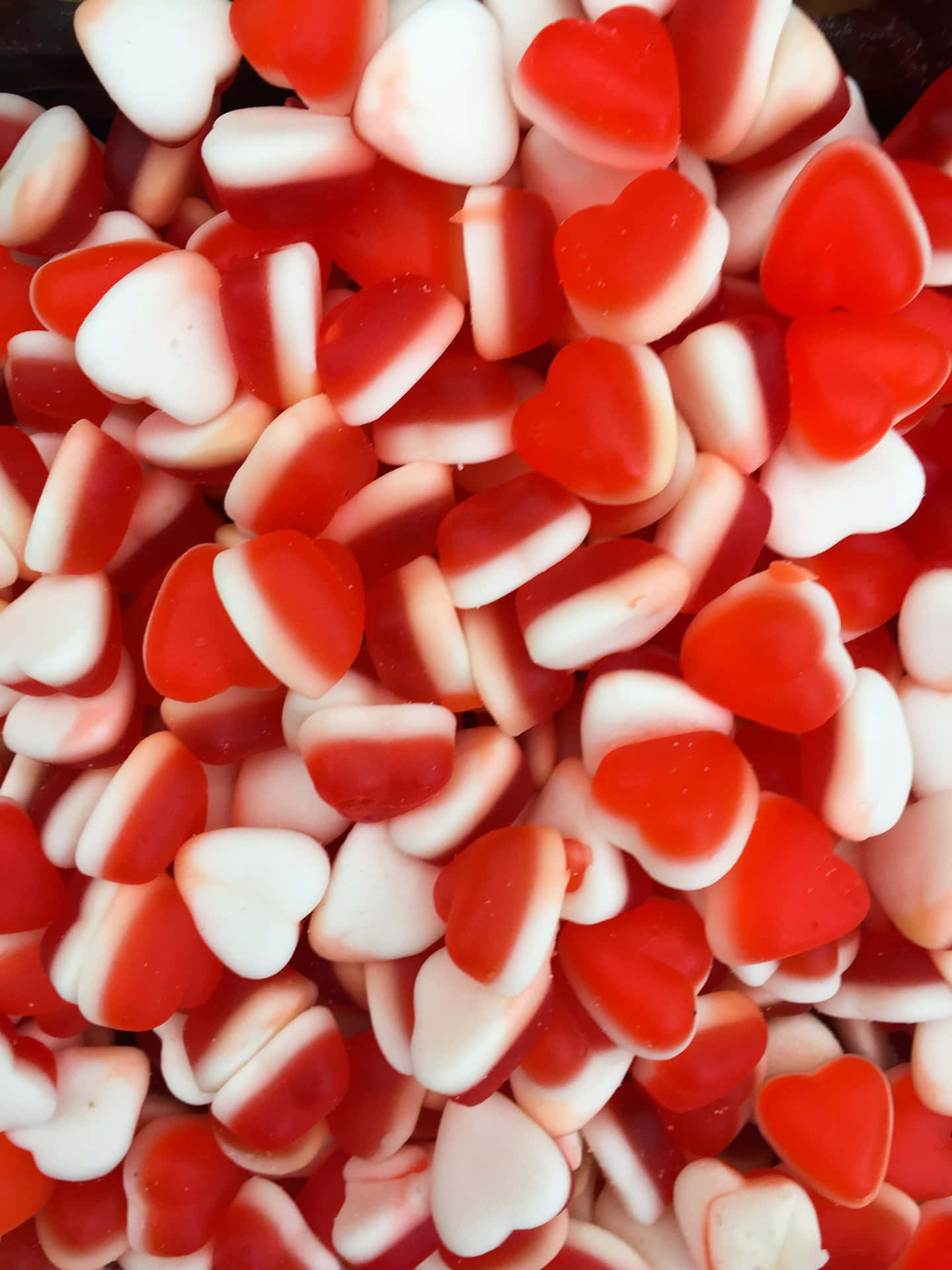 Lovely Heart Shape Sweet Candy Aesthetic Valentine's Day Background