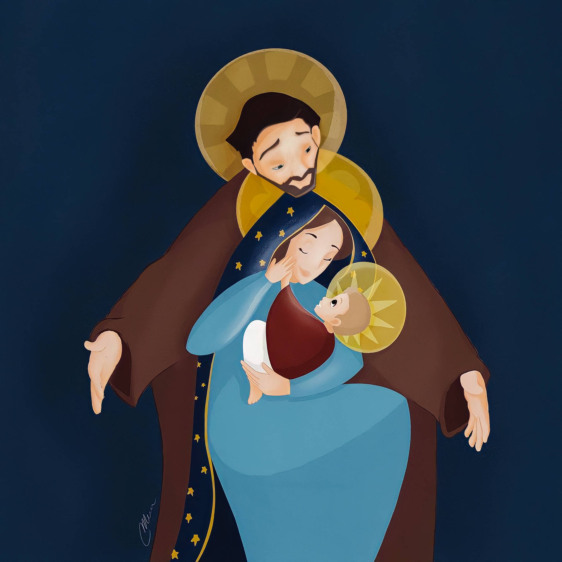 Lovely Holy Family Background