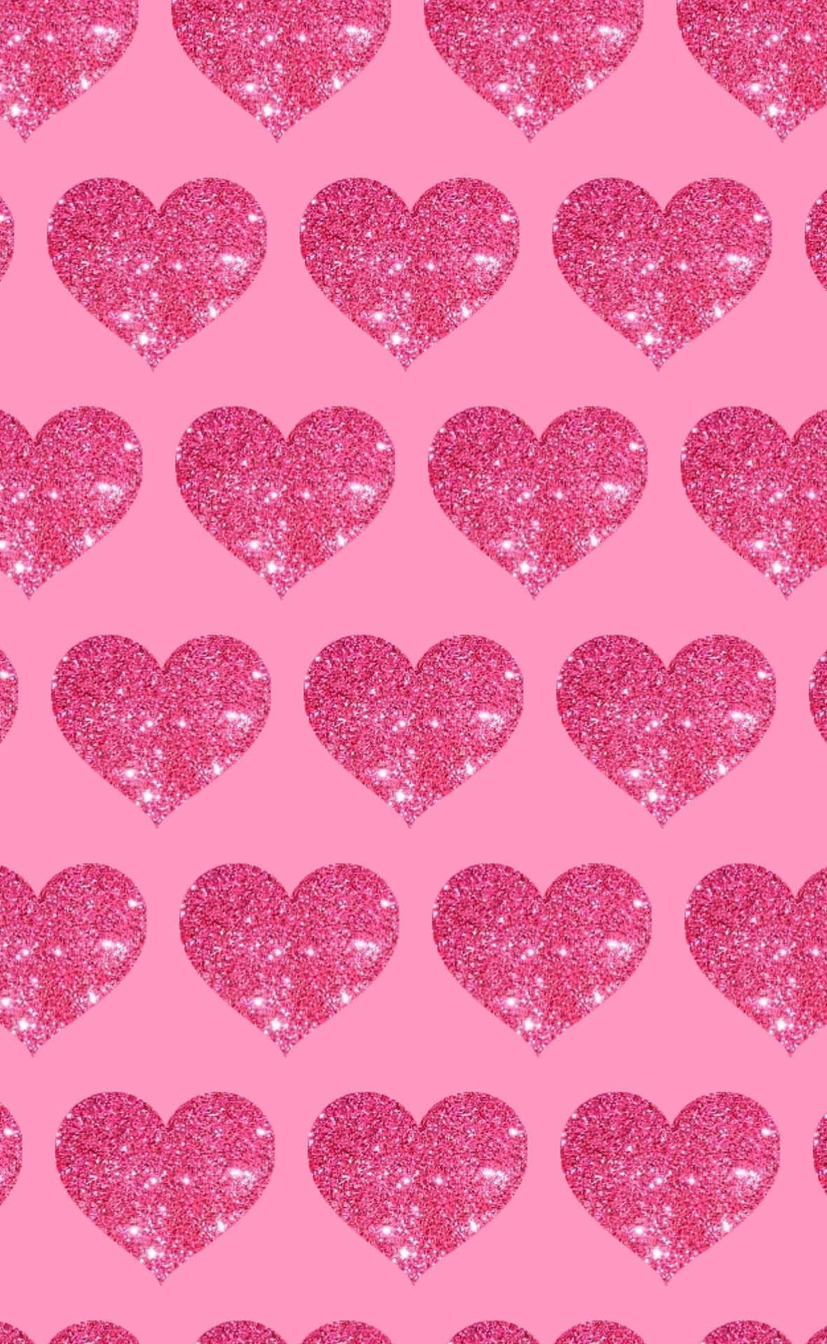 Lovely Pattern Pink Hearts Iphone Background