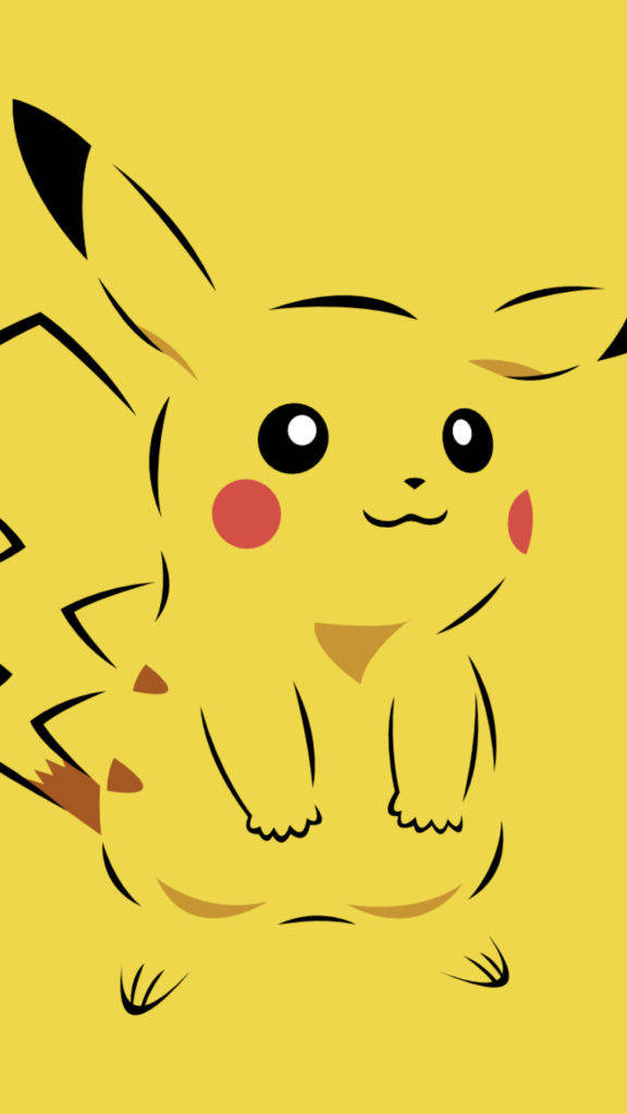 Lovely Pikachu Standing Pokemon Iphone Background