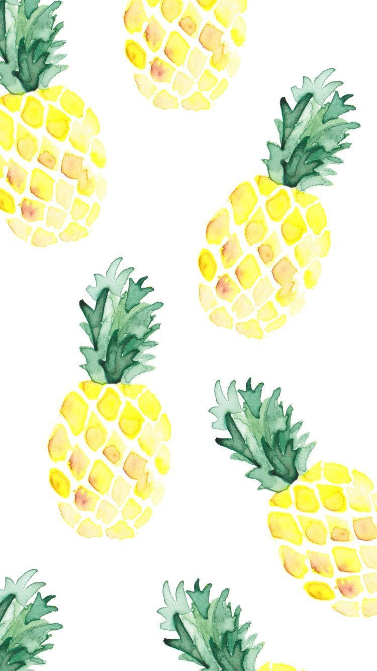 Lovely Pineapple Iphone Theme Background