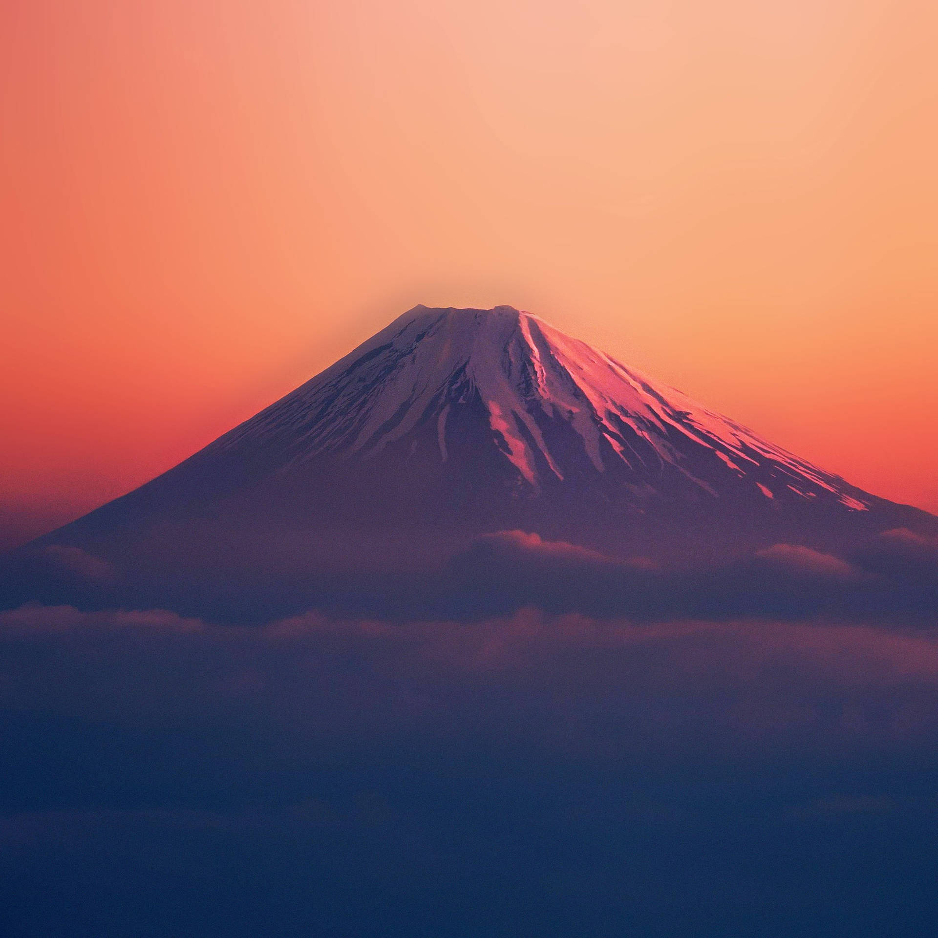 Lovely Red Mountain And Sky Background