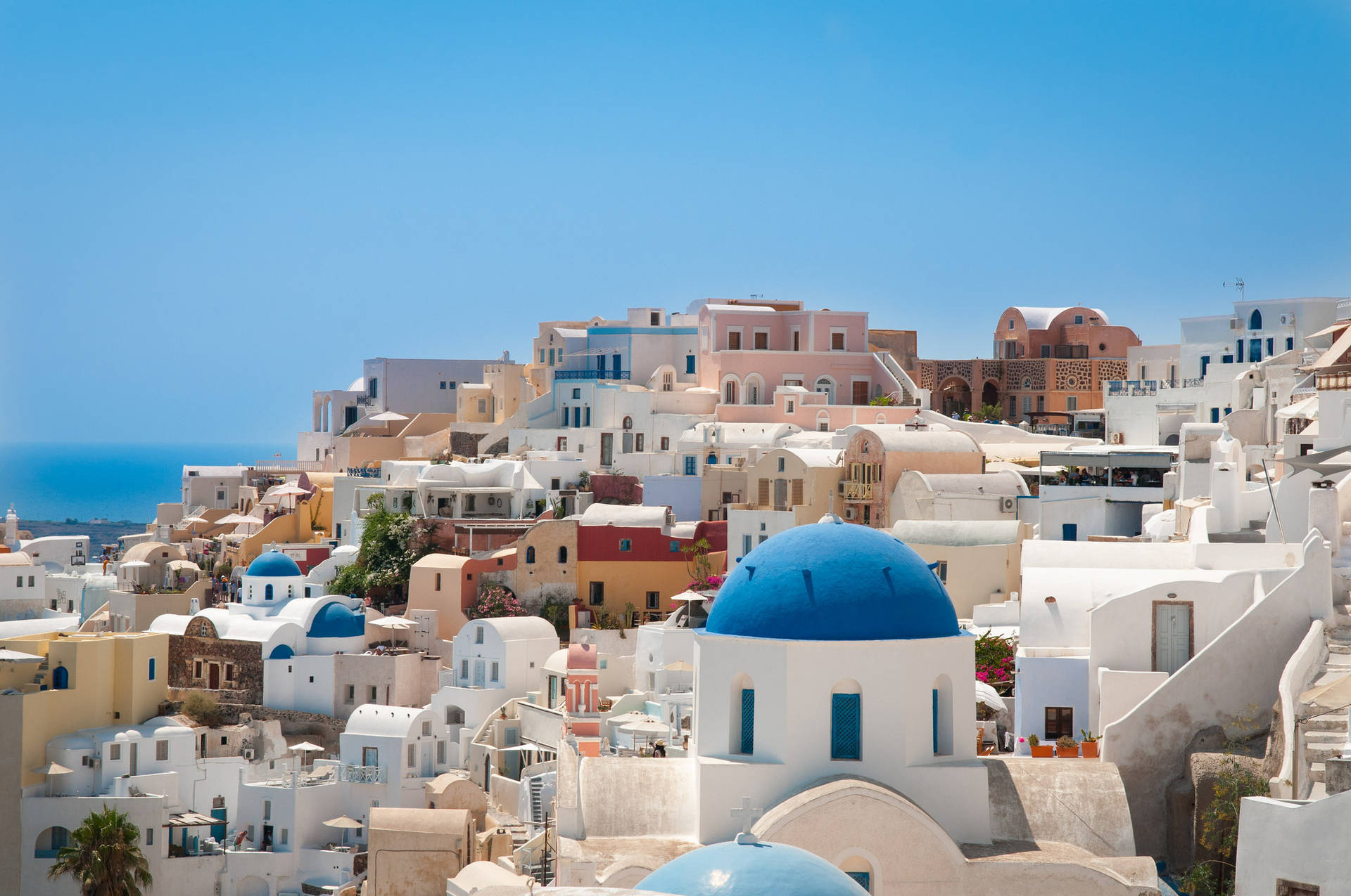 Lovely Santorini Background